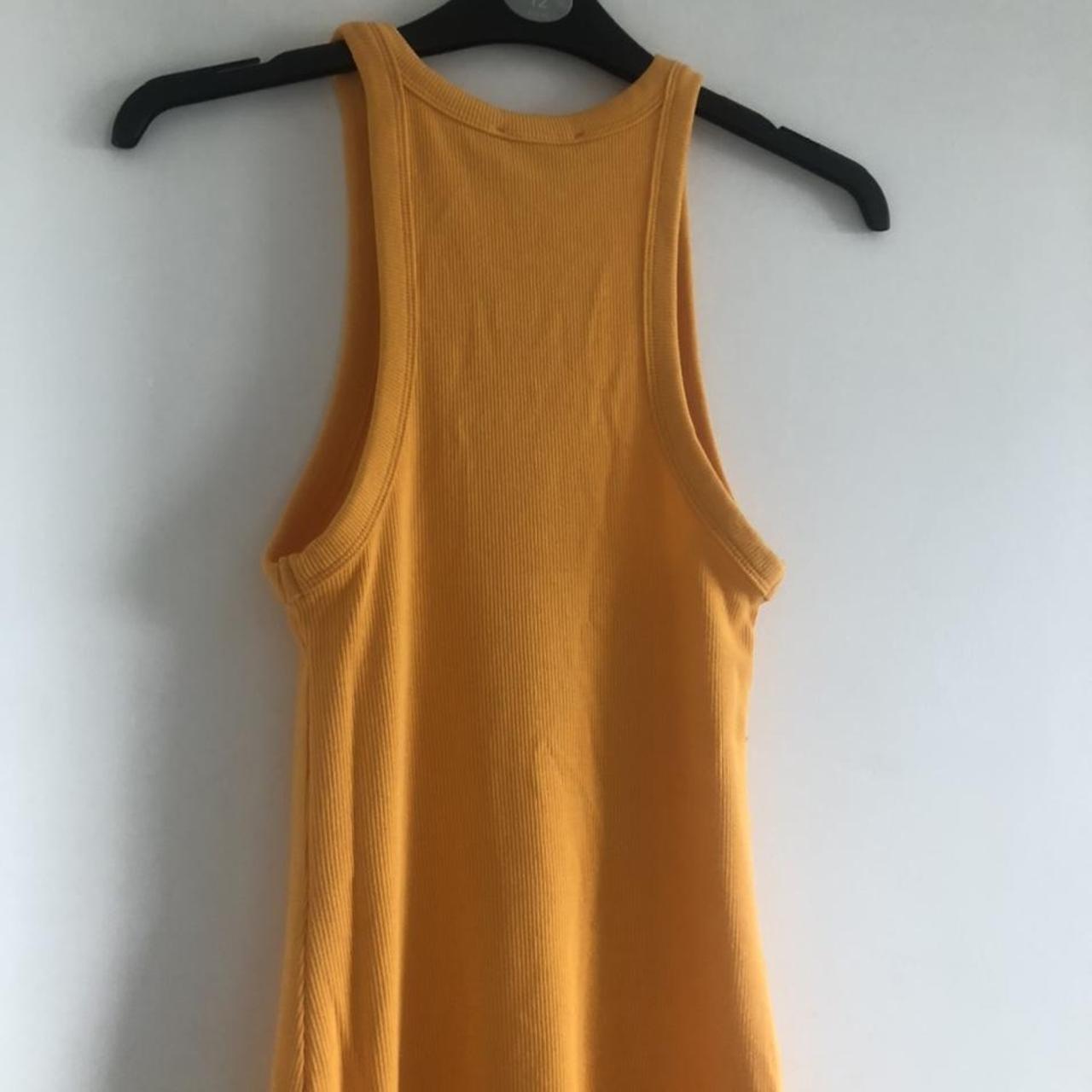 Free shipping! Zara yellow body con midi dress... Depop