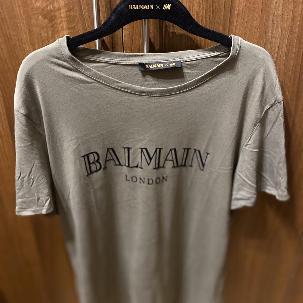 Konvertere Samarbejde depositum Balmain x H&M collab t-shirt. Mint condition (9/10).... - Depop