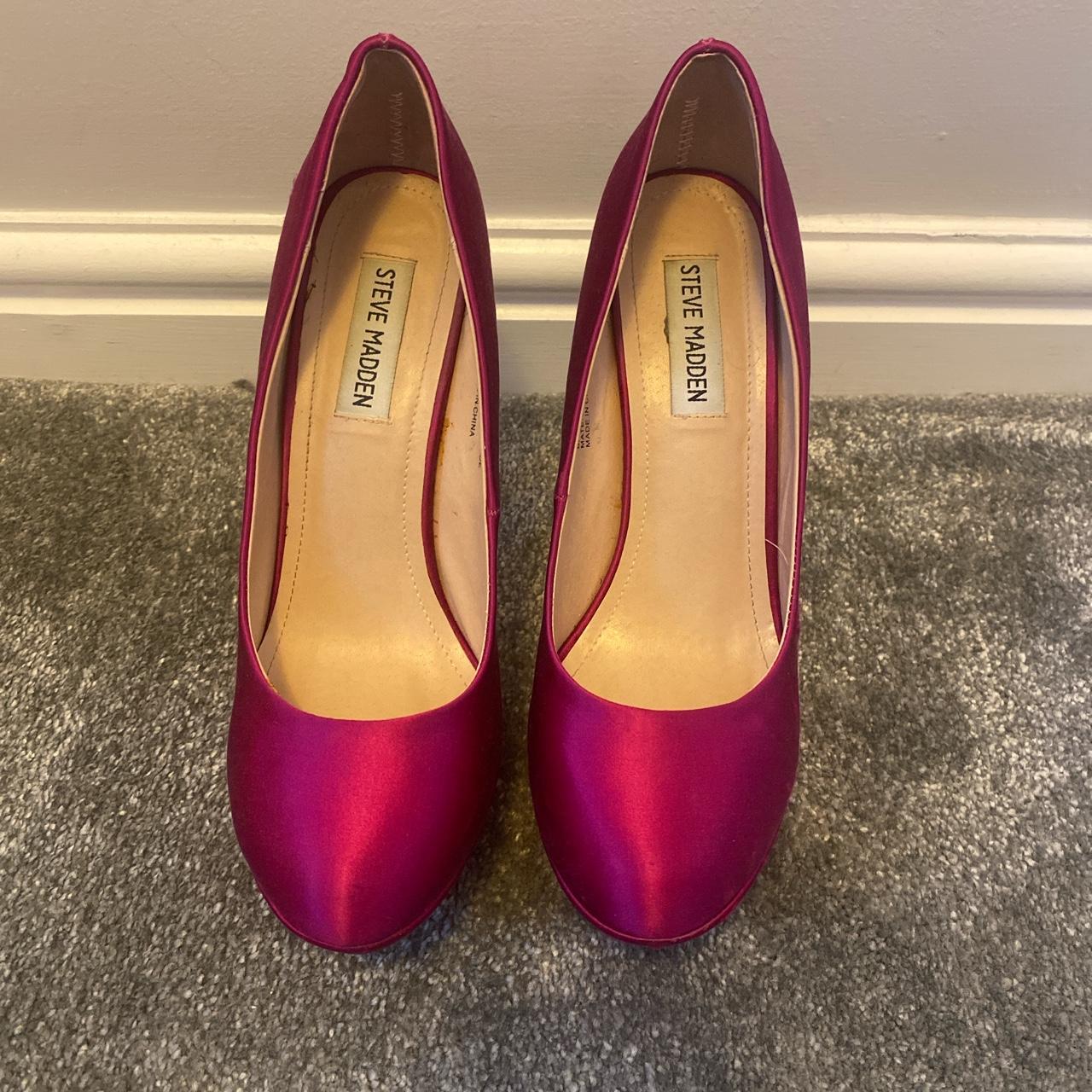 Steve Madden platform pink heels. Gem diamond heel.... - Depop