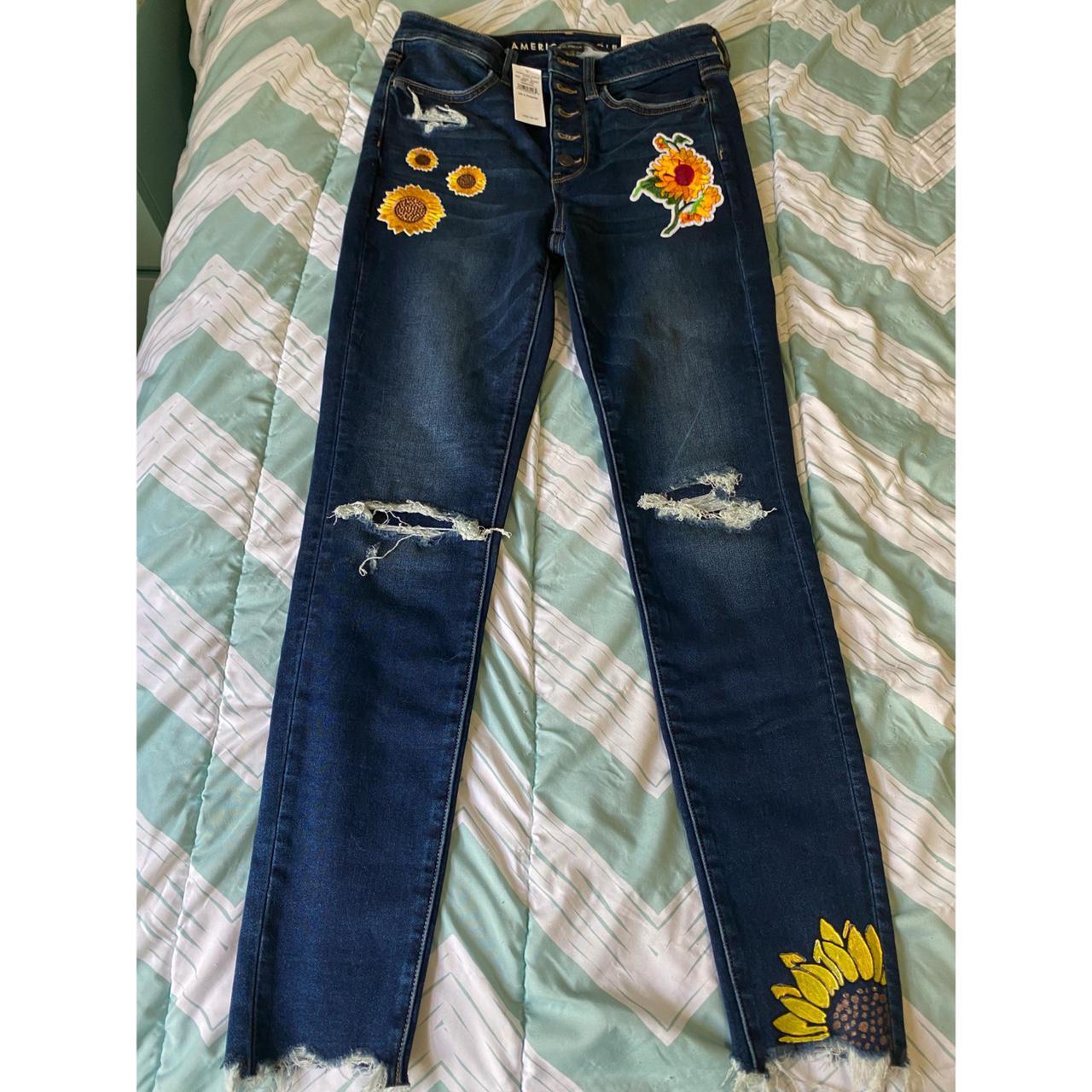 American eagle sale painted jeans