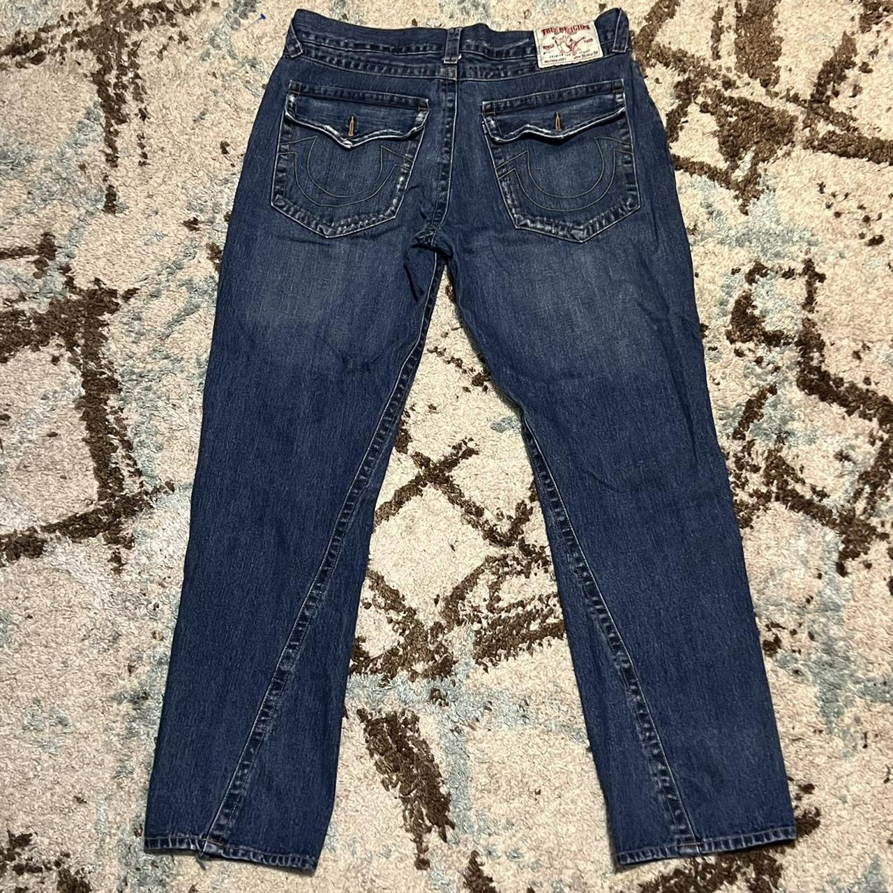 True Religion Mens Joey Jeans Size 38x33 Thick... - Depop