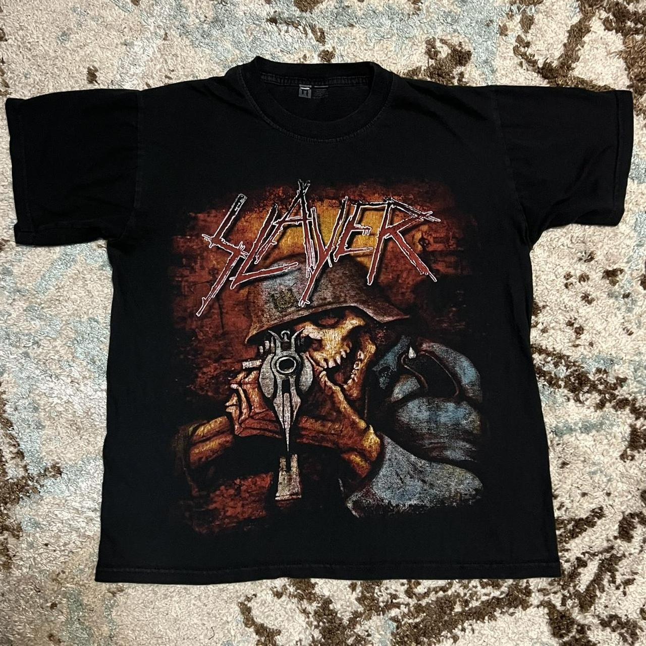 Slayer Tour Live Double Sided Band Tee Size... - Depop