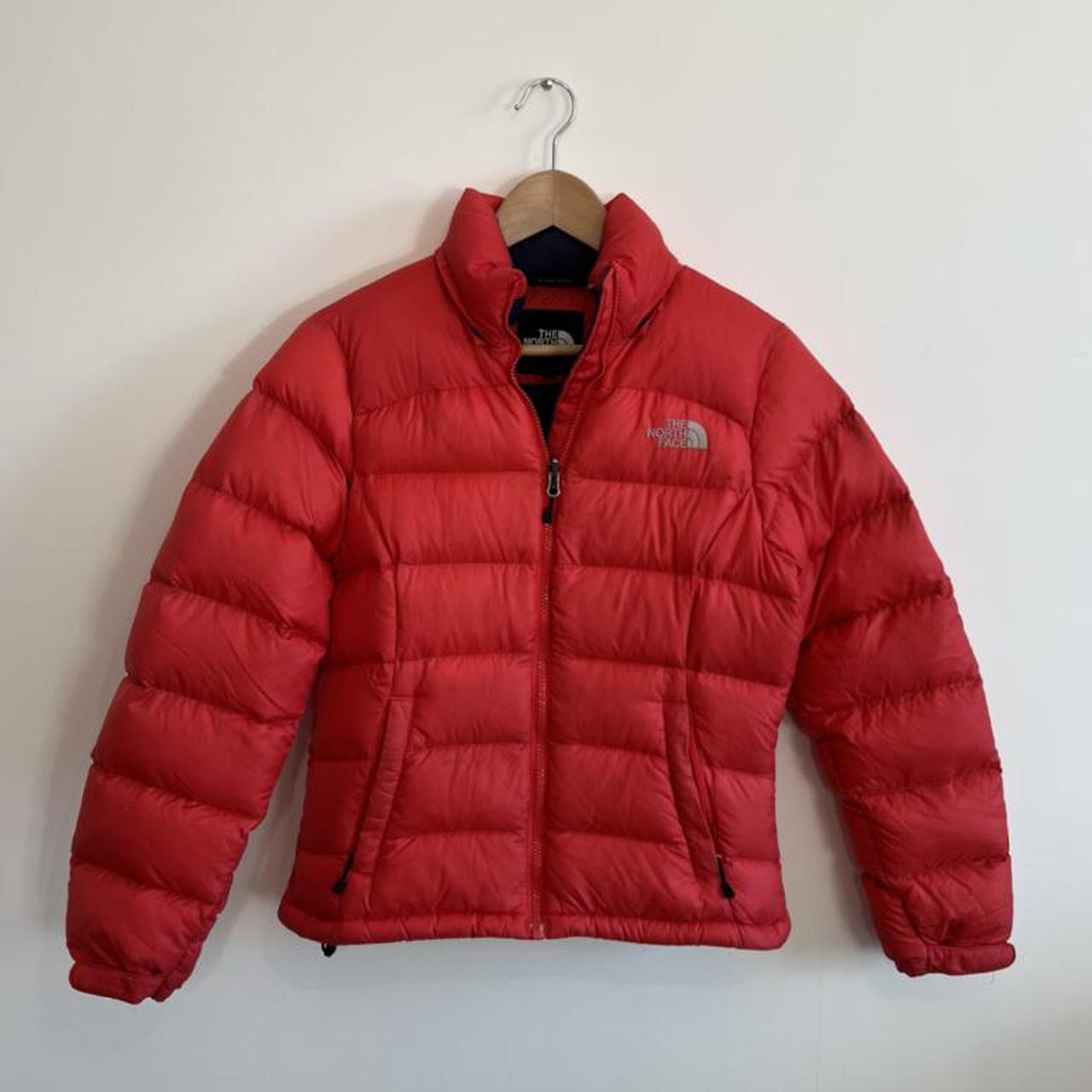Red North Face 700 Down Filled Nuptse Puffer Jacket... - Depop