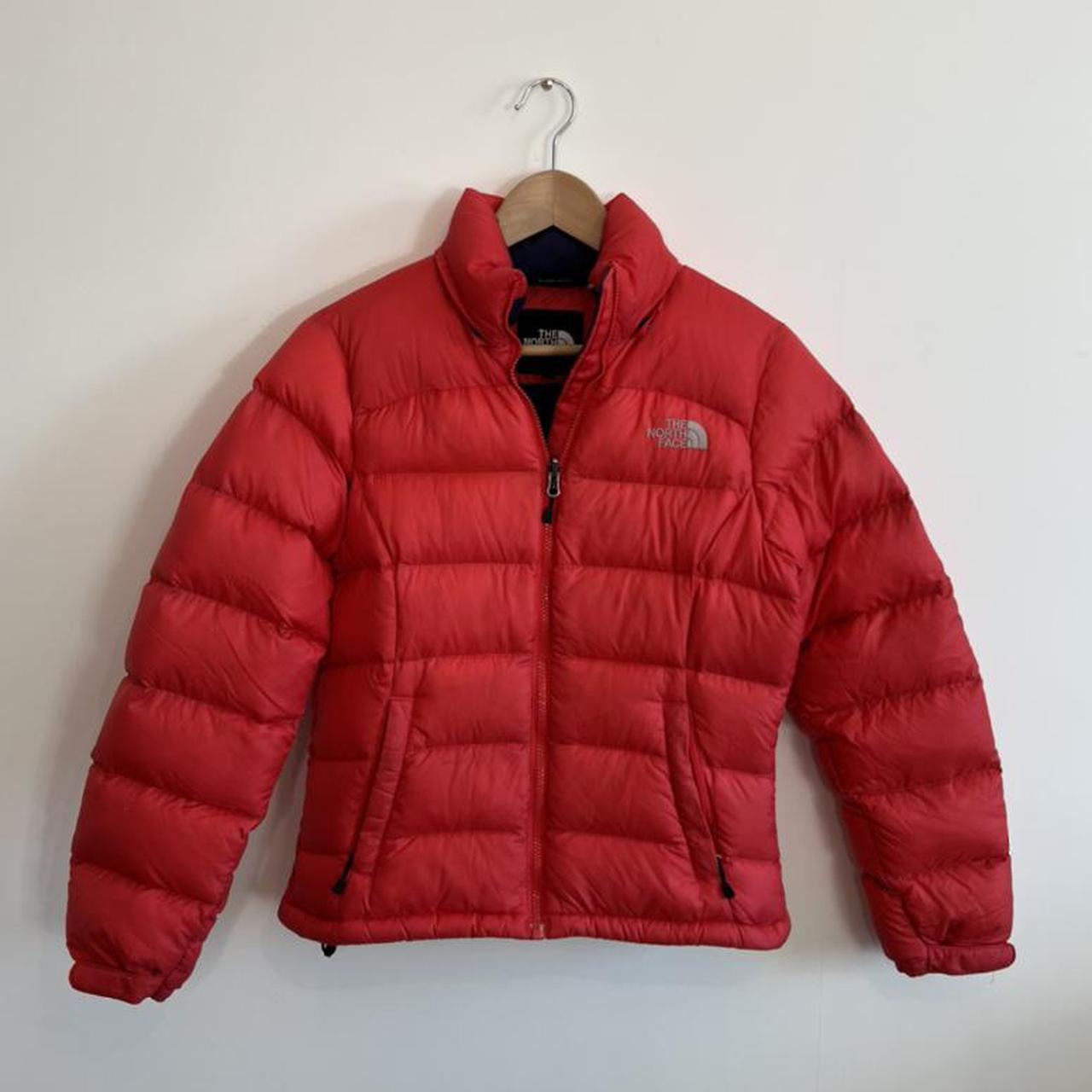 Red North Face 700 Down Filled Nuptse Puffer Jacket... Depop