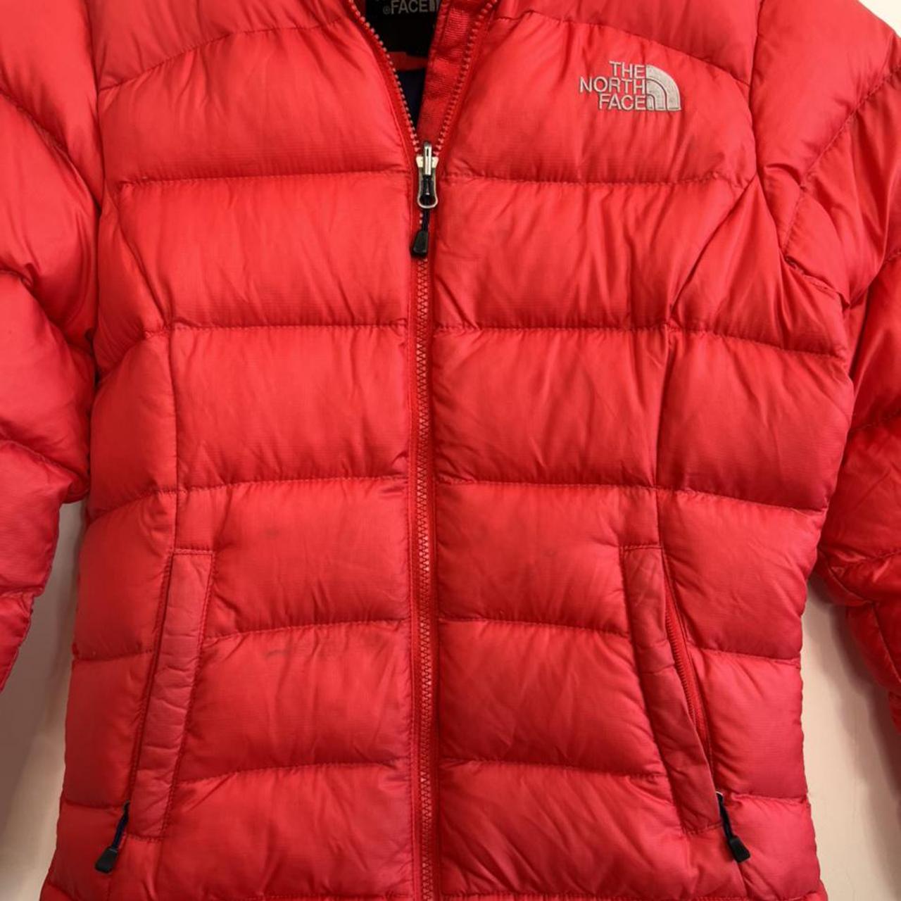 Red North Face 700 Down Filled Nuptse Puffer Jacket... - Depop