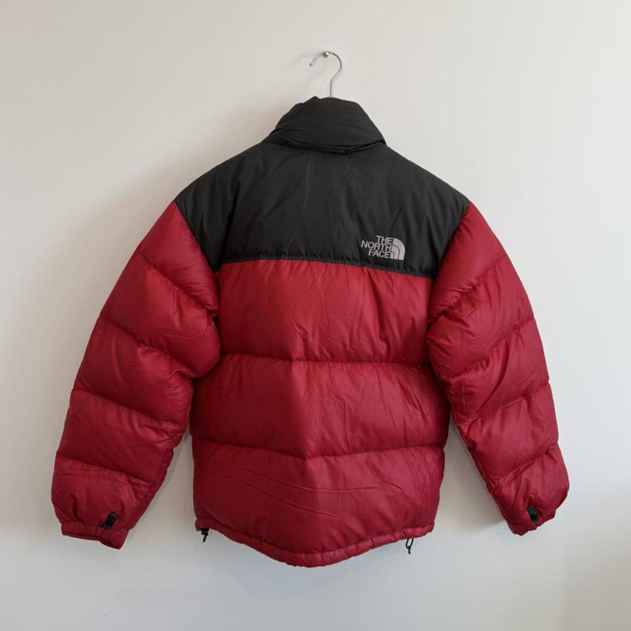 Red North Face 700 Down Filled Nuptse Puffer Jacket... - Depop