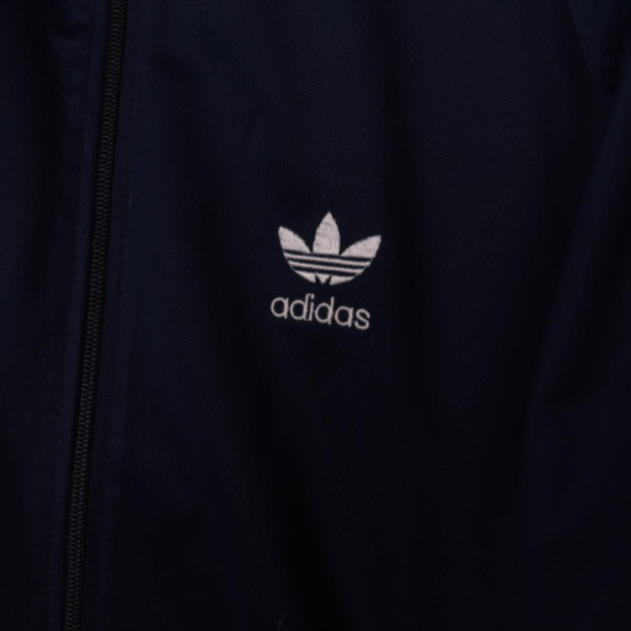 Vintage Adidas Embroidered Logo Zip-Up Jacket in... - Depop