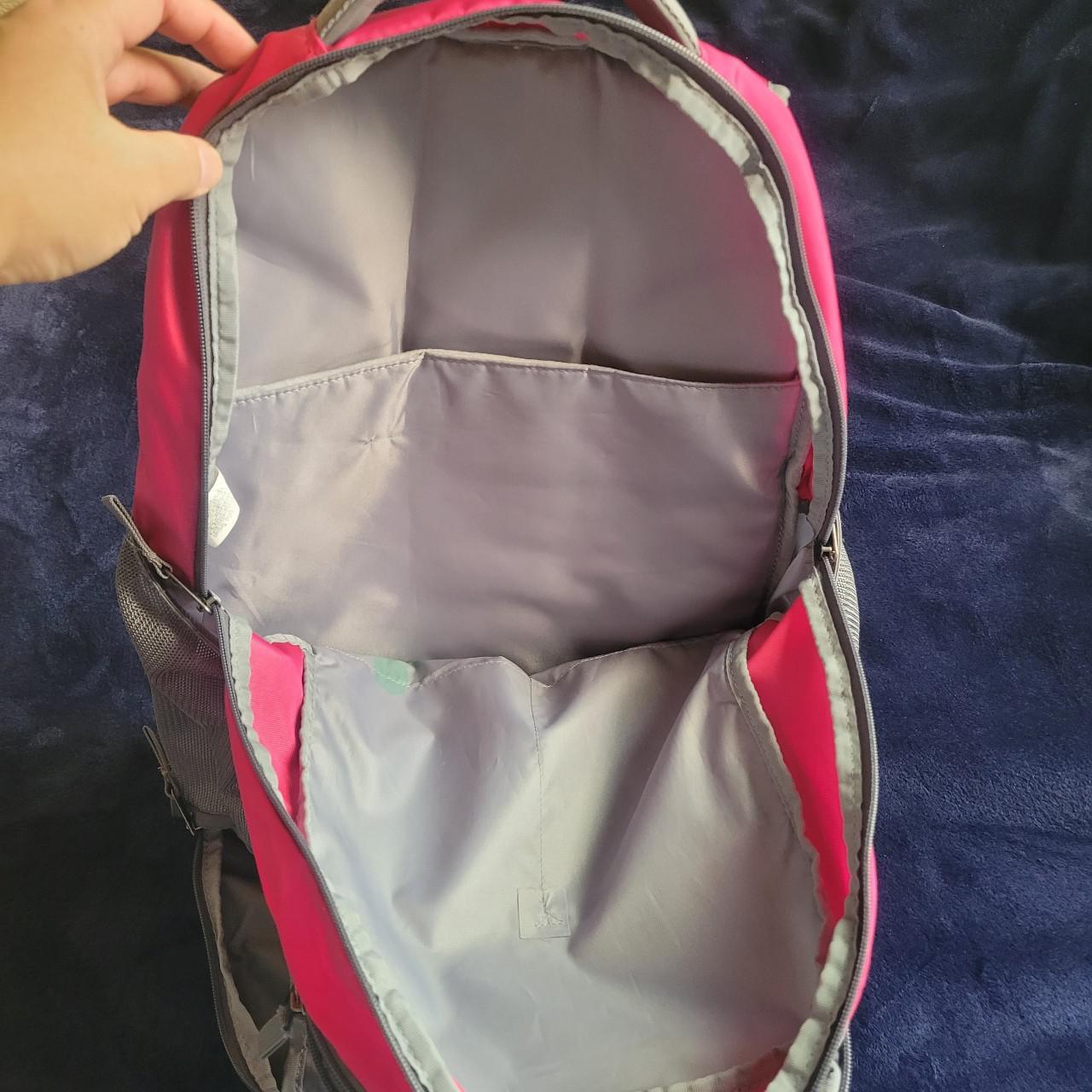 pink under armor backpack - Depop