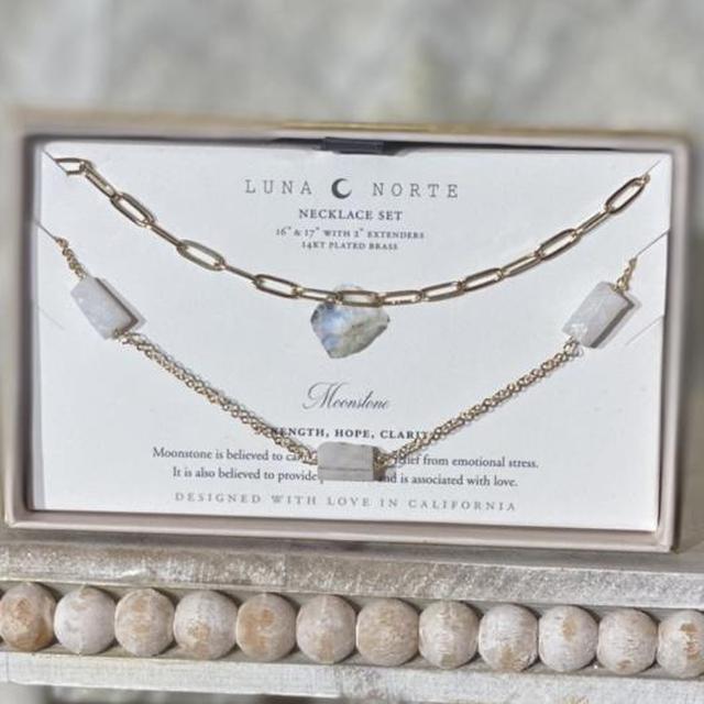 Luna norte deals necklace set moonstone