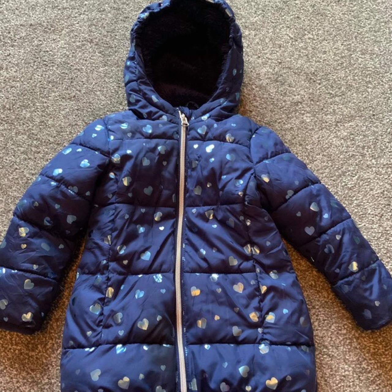 Lily and Dan blue padded winter coat. Age 1-2 years,... - Depop