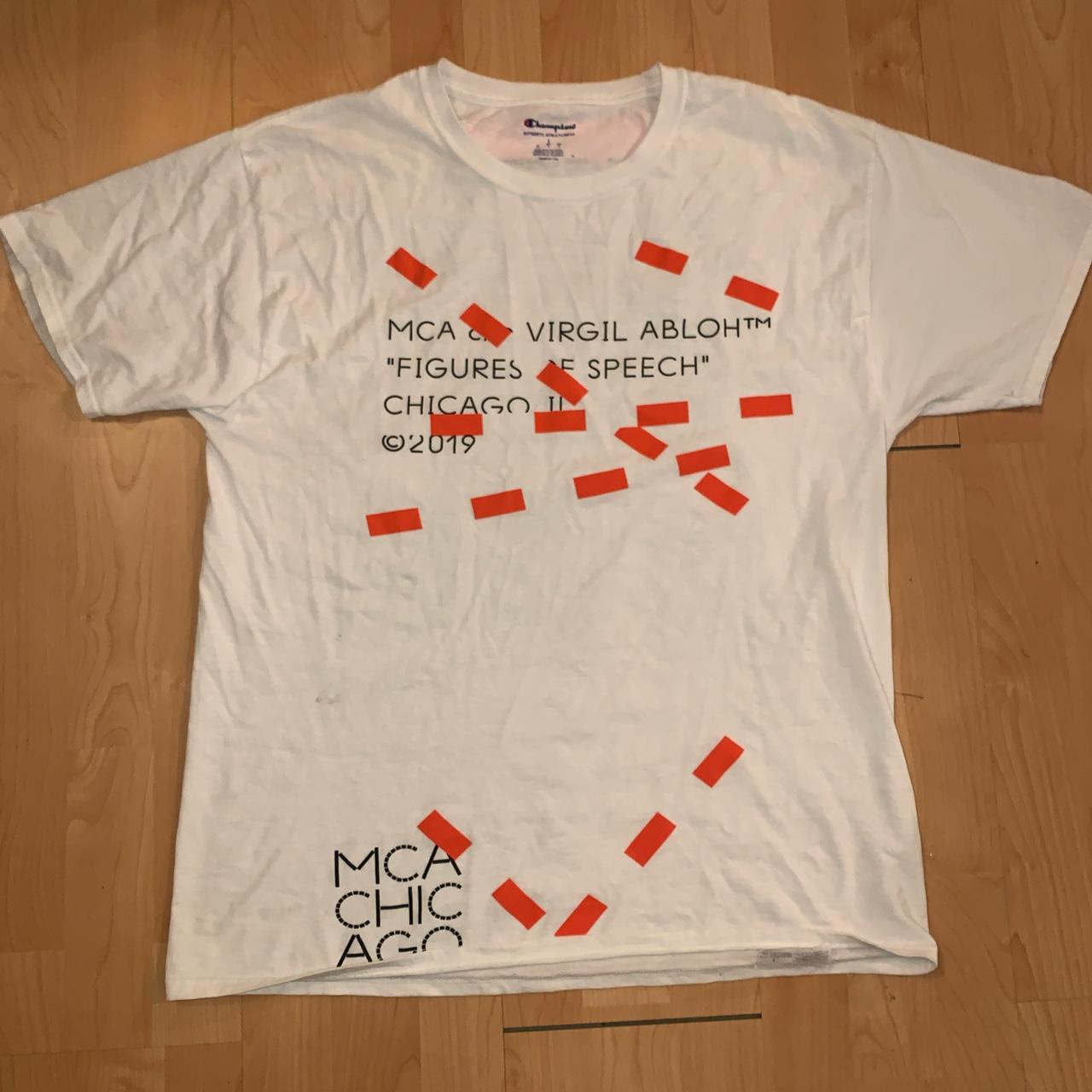 MCA Chicago virgil abloh off white tee shirt never worn - Depop