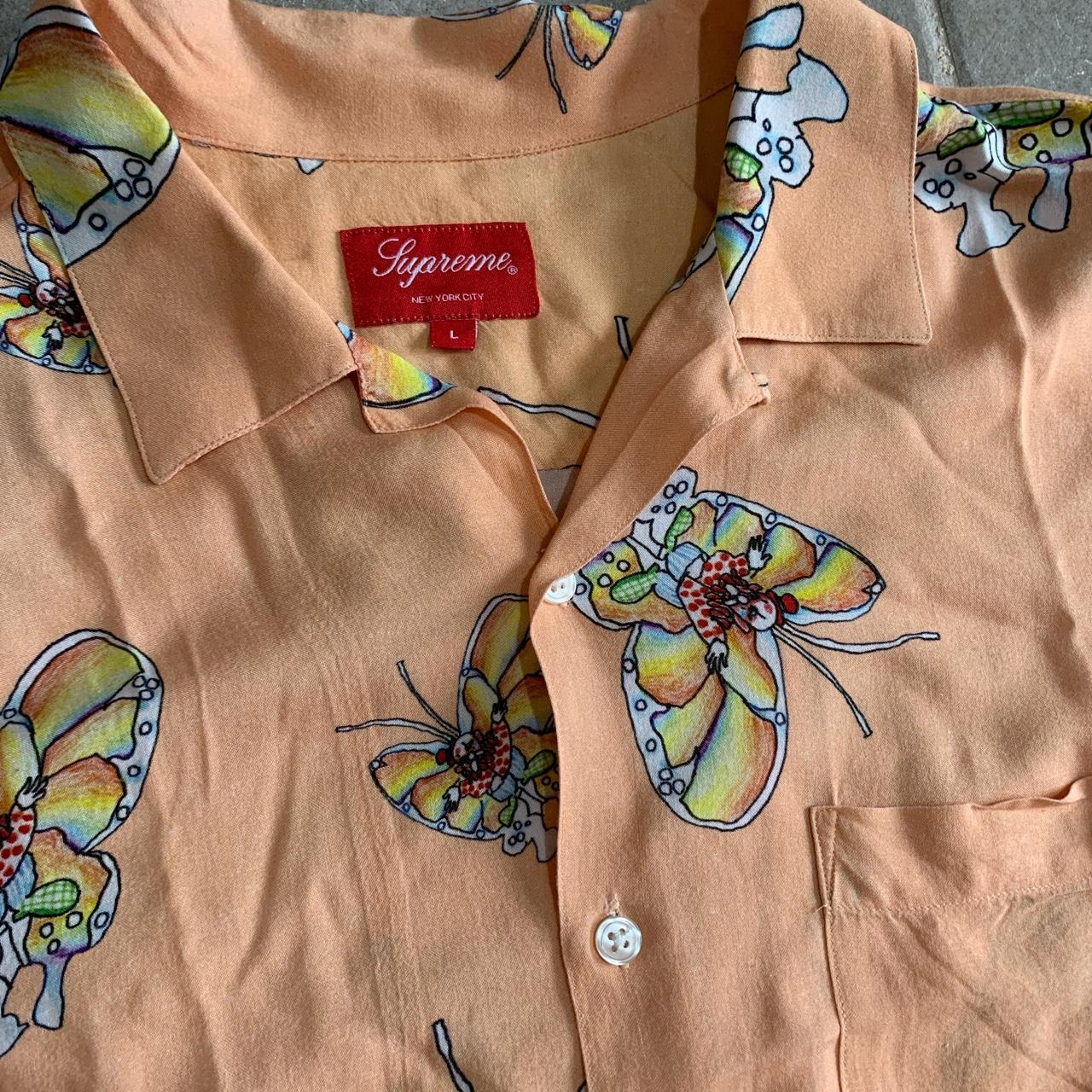 Supreme Gonz Rayon shirt size large peach colour in...