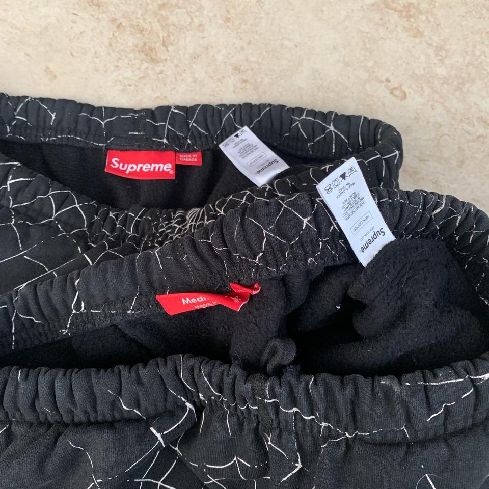 Supreme spider web on sale sweatpants