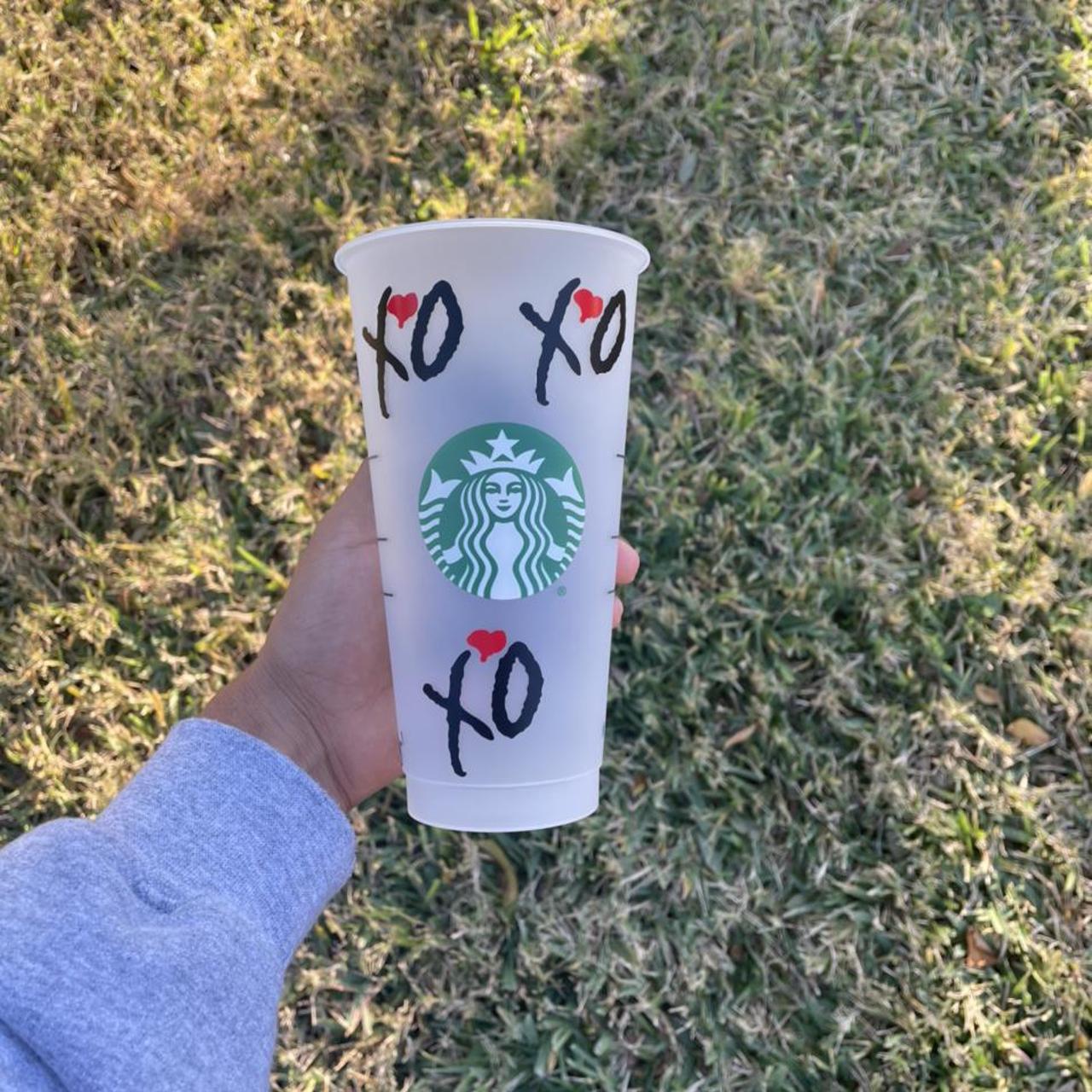 Snowflake Inspired 16oz Starbucks reusable hot cup. - Depop