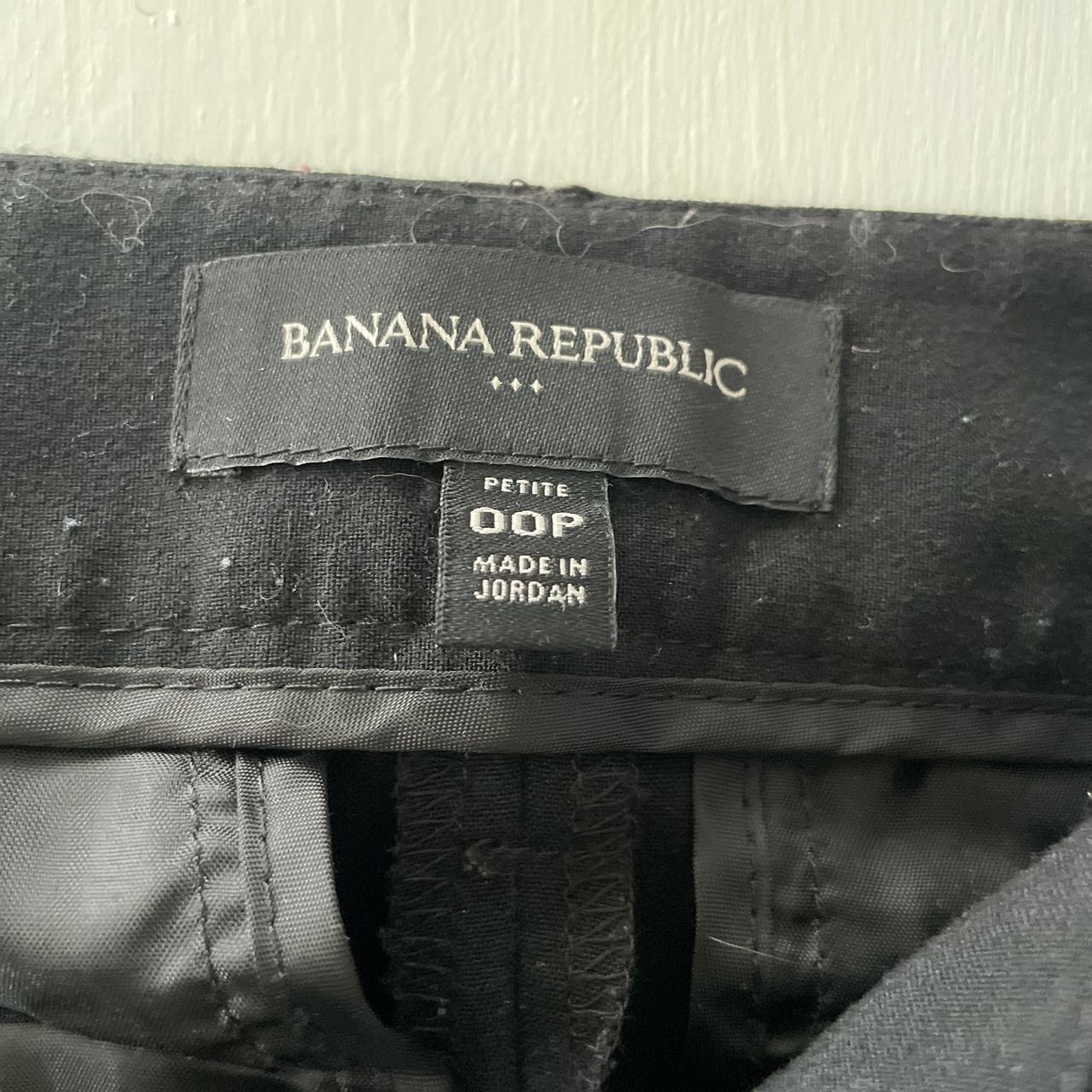 Banana republic black paper bag trousers with fabric... - Depop