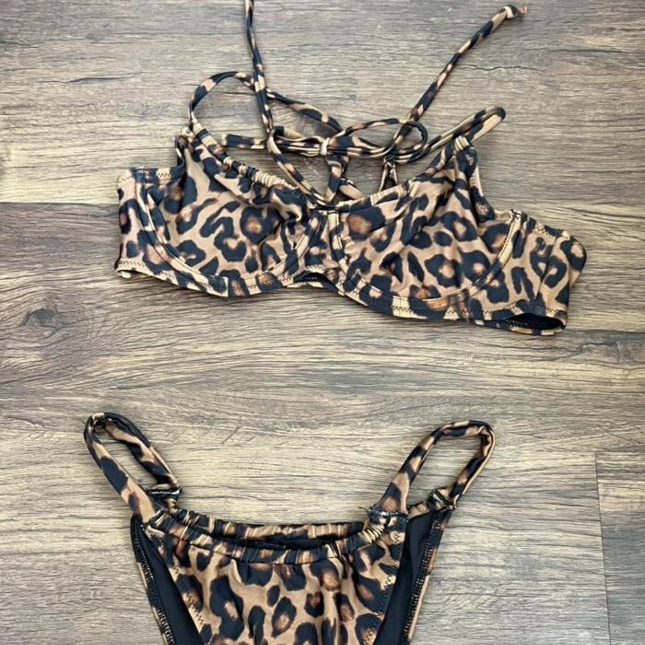 KENDALL + KYLIE Animal Print 2 Peice Bikini 🐆High... - Depop