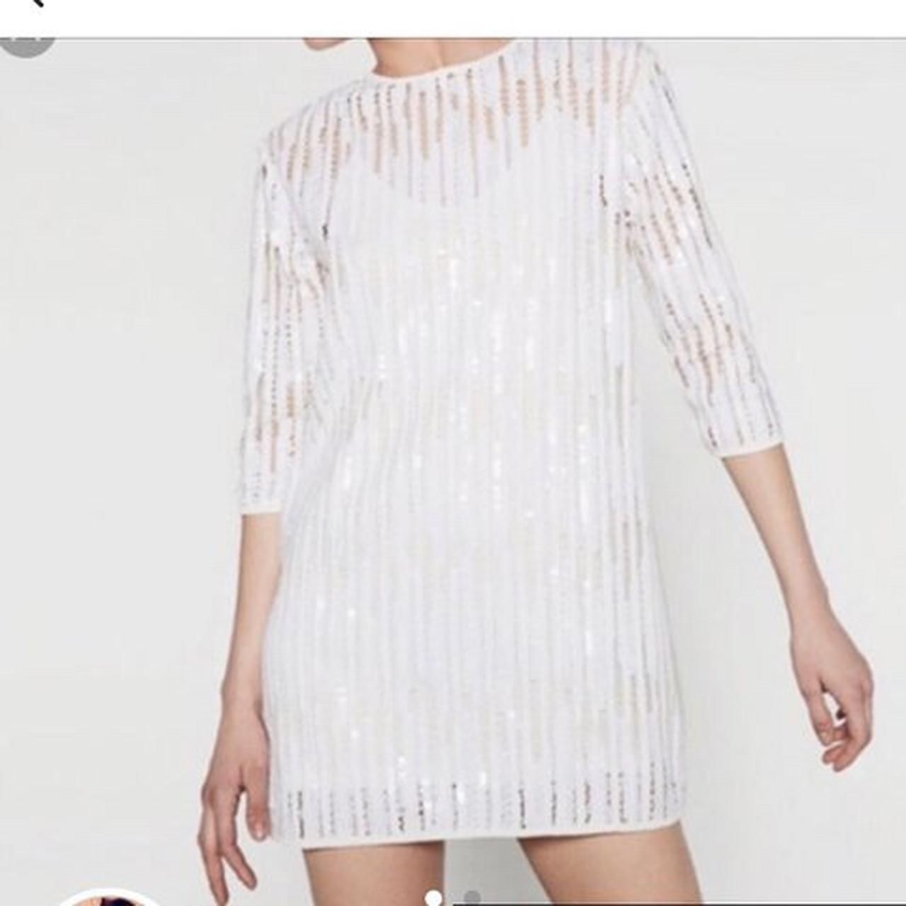 Zara best sale white sequin