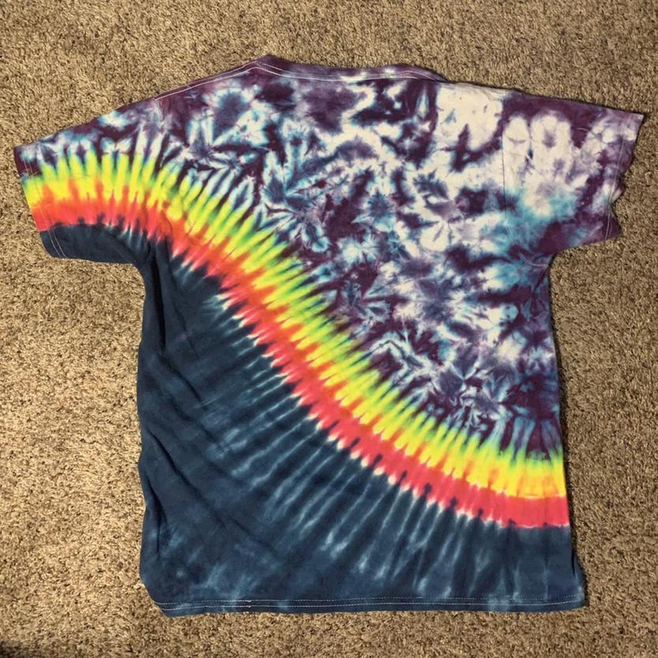 Rainbow tie-dye shirt with unique pattern. #tiedye... - Depop