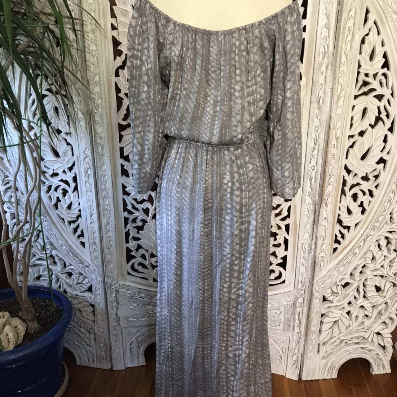 Women's Grey and White Dress (4)