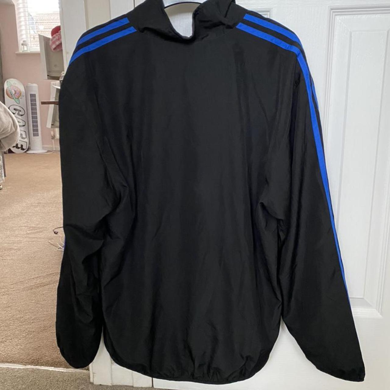 Adidas Men's Black and Blue Jacket | Depop