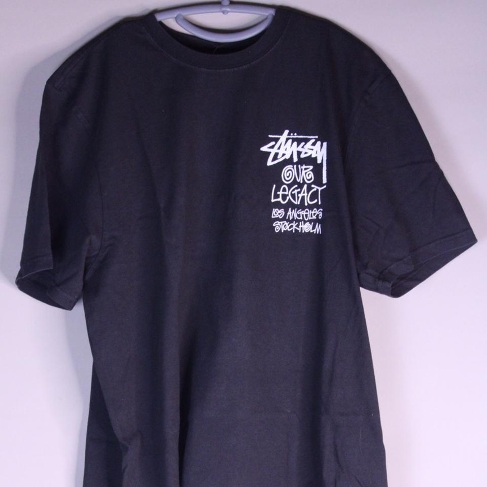 Stussy Our Legacy Frame Pigment Dyed Tee BlackStussy Our
