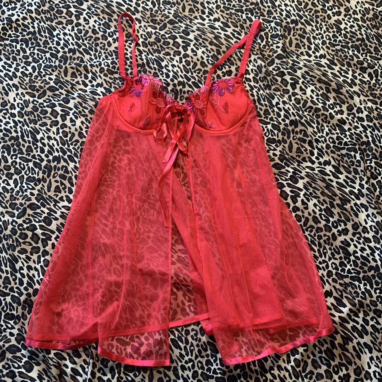 Victoria's Secret Women's Red and Pink Nightwear | Depop