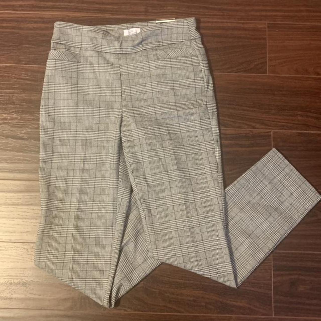 KIM ROGERS PLAID PULLON DRESS PANTS, Brand new and in