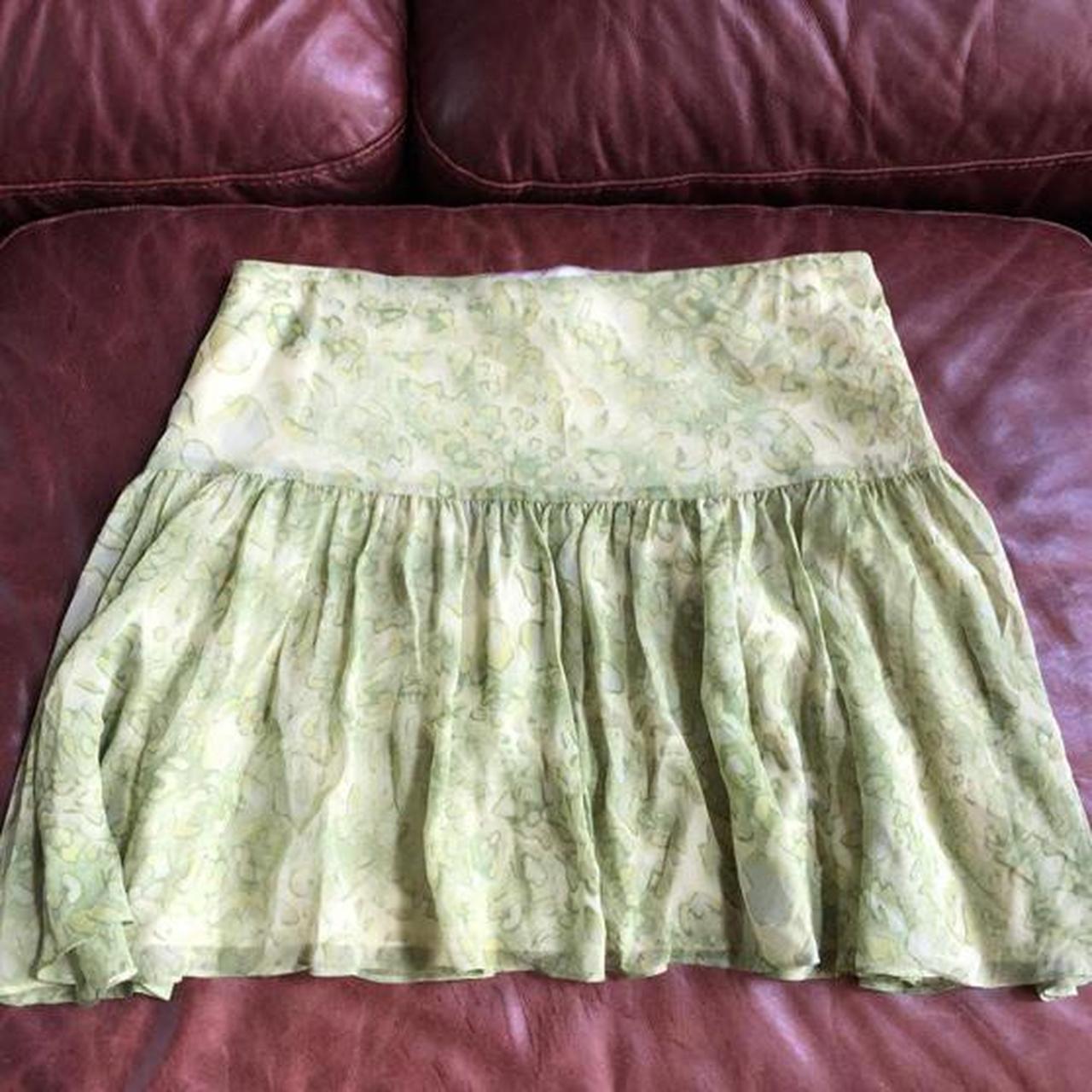 green floral mesh fairy skirt🖤 so cute and perfect... - Depop