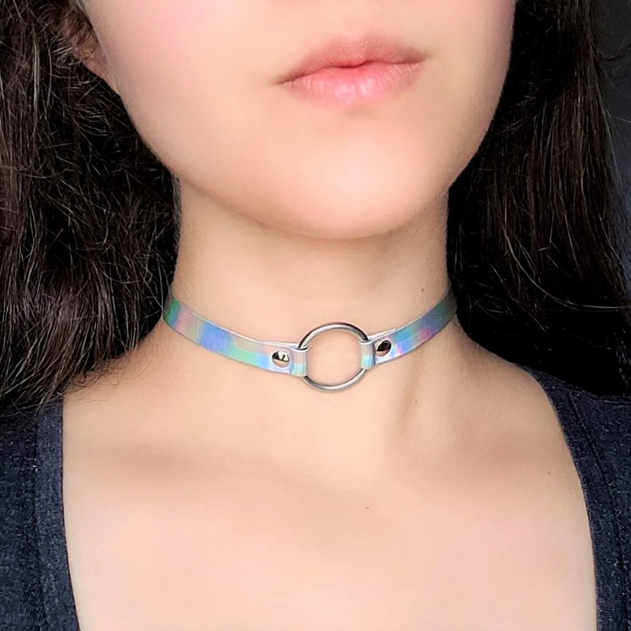 Silver deals ring choker