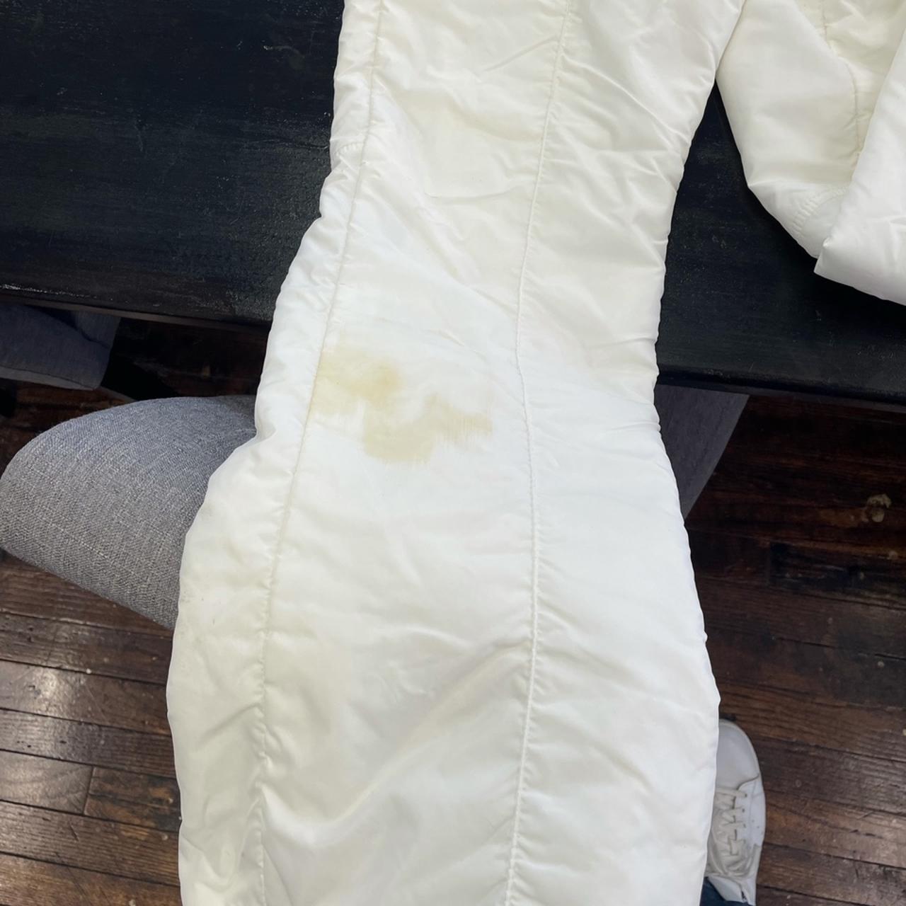 Retro all white painters jumpsuit with suspender... Depop