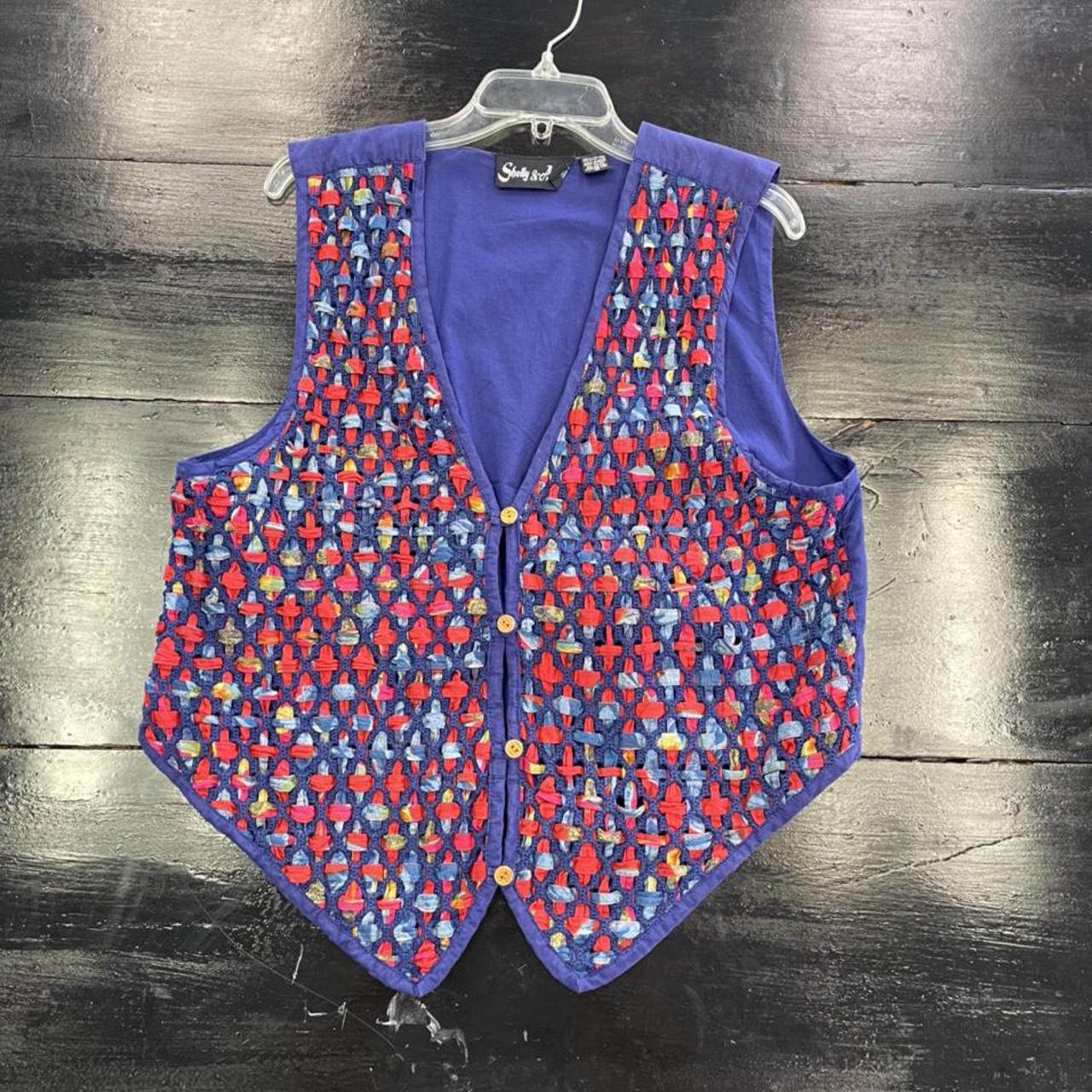 Vintage 90s shelley & arnold weaved vest. no... - Depop