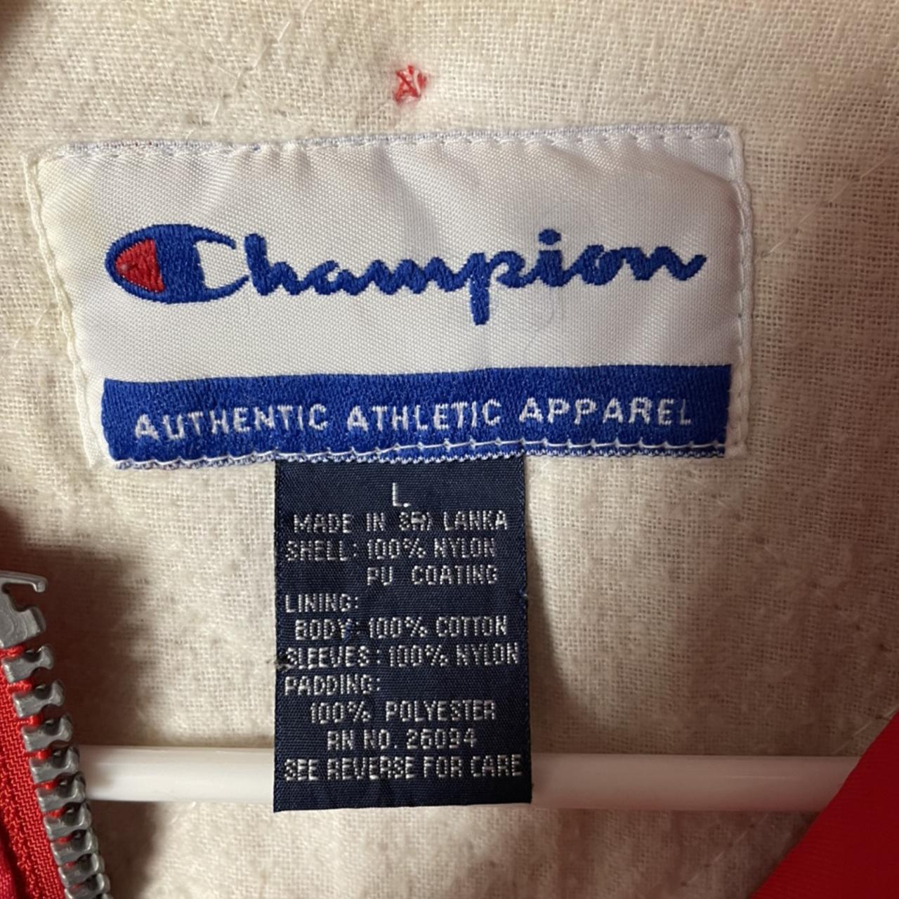 Vintage Champion zip up hoodie. Windbreaker... - Depop