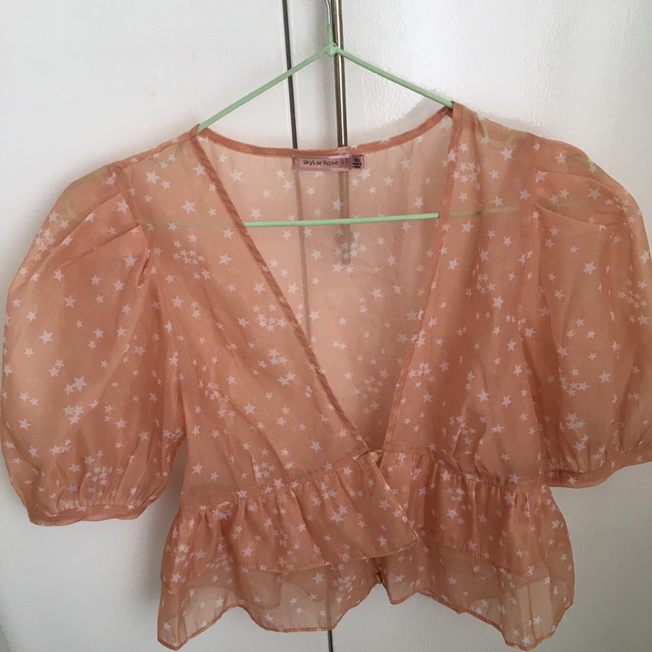 SKYLAR ROSE star print, nude, mesh peplum style