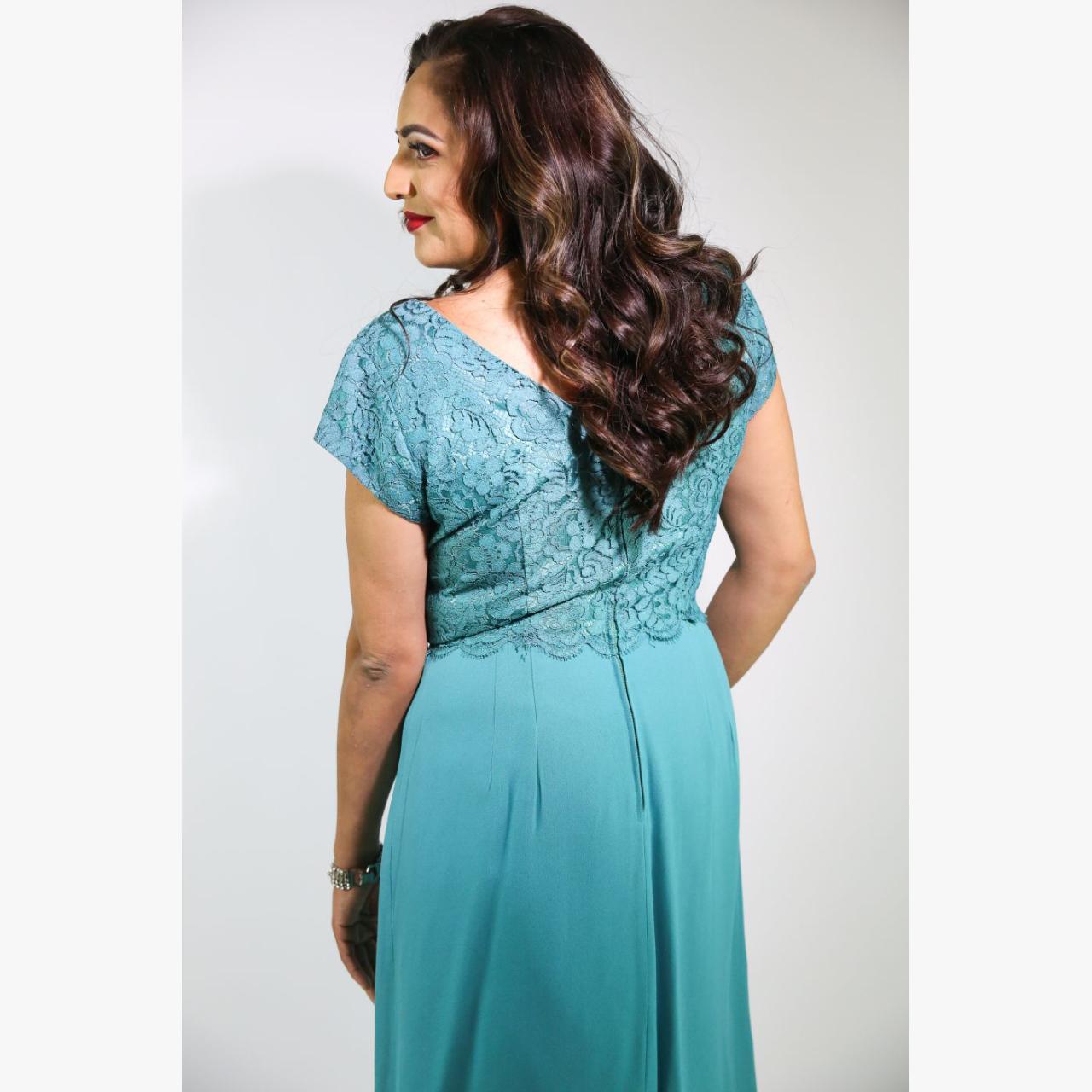 Product Image 3 - 1950's Plus-Size Teal Dress with