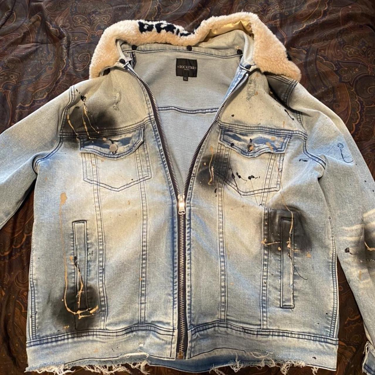 Rockstar jean jacket with on sale fur