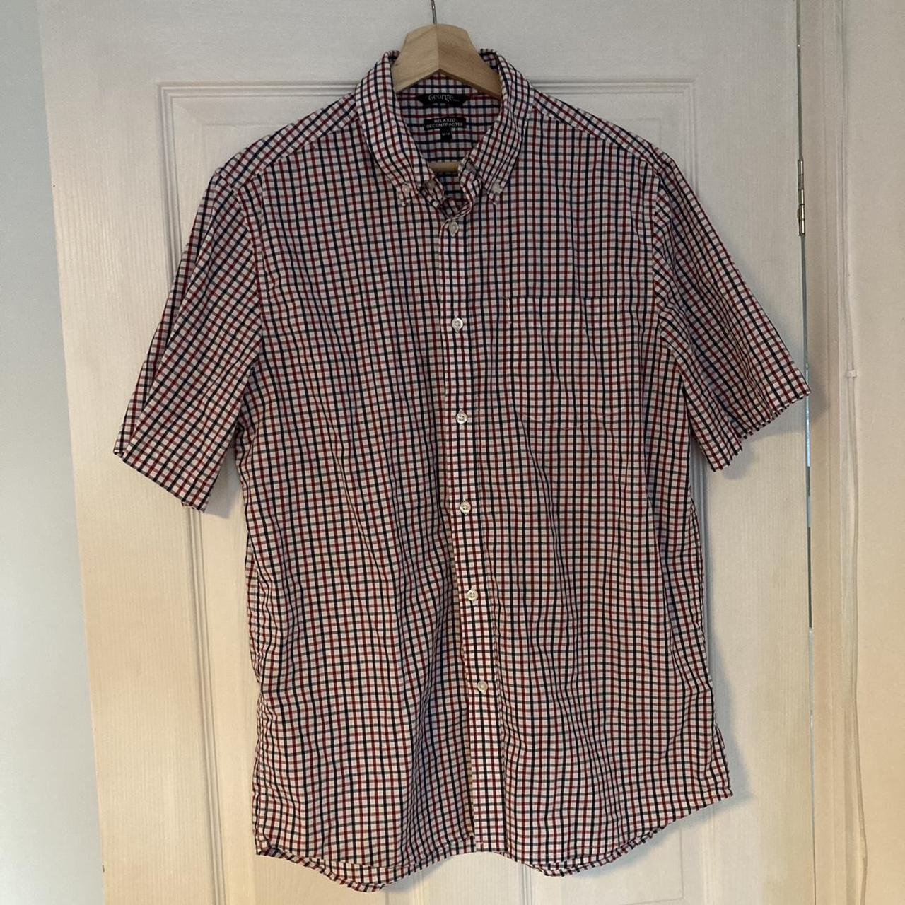 Men's White and Red Shirt | Depop