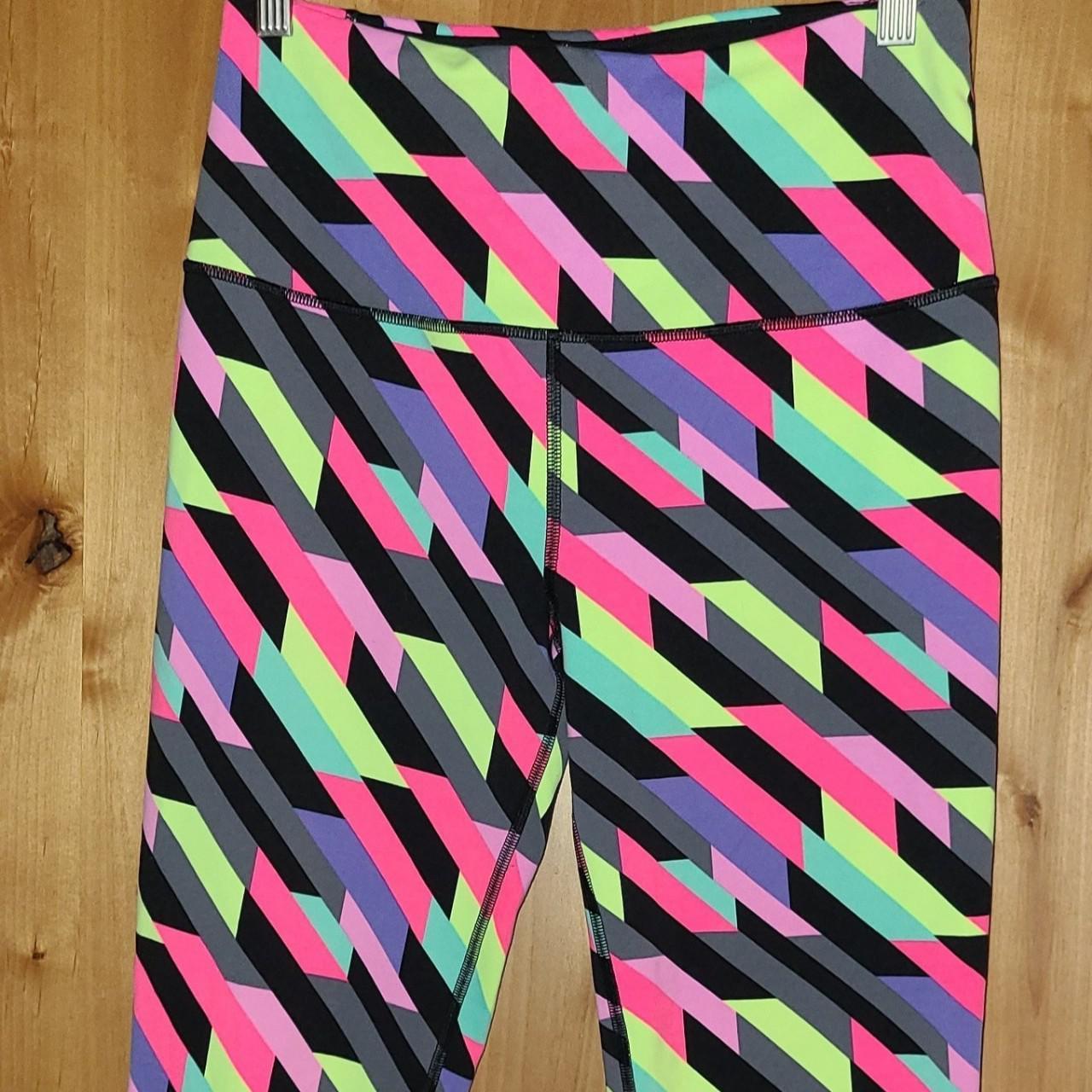 VSX, Pants & Jumpsuits, Victoria Secret Vsx Sport Black Legging With  Rainbow Stripes