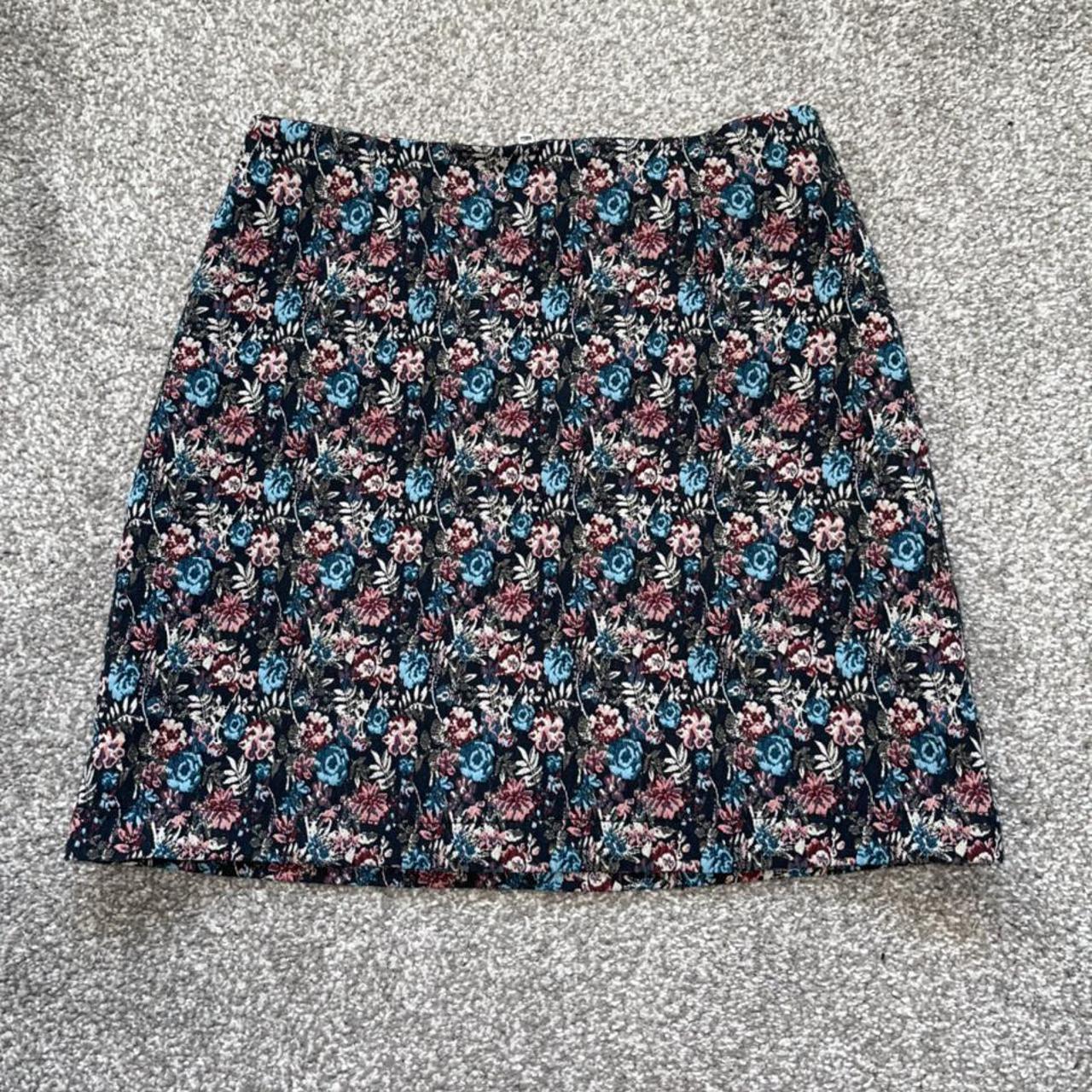 New Look Women's Blue and Pink Skirt | Depop