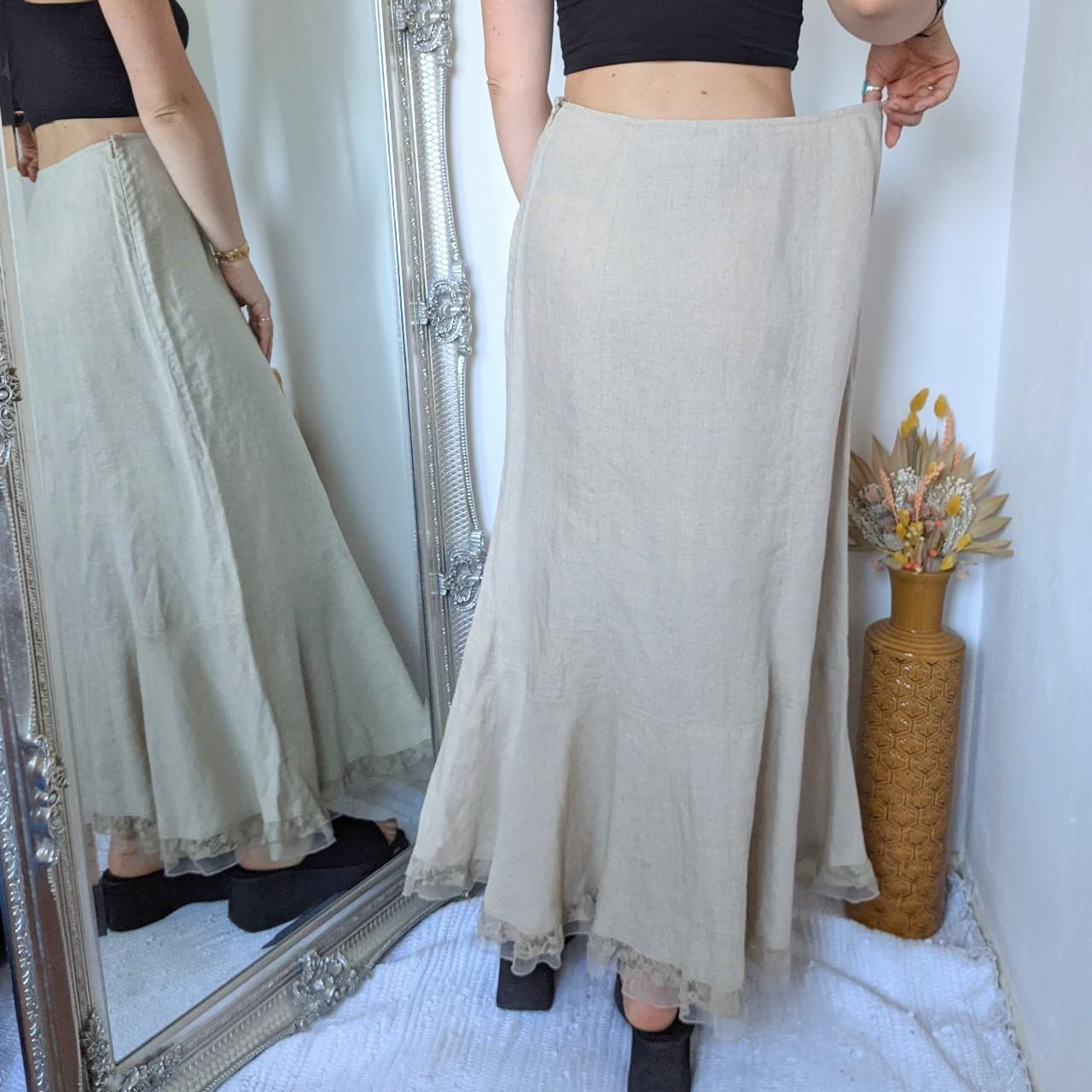 ️ Description - Linen maxi skirt. 100% linen light... - Depop