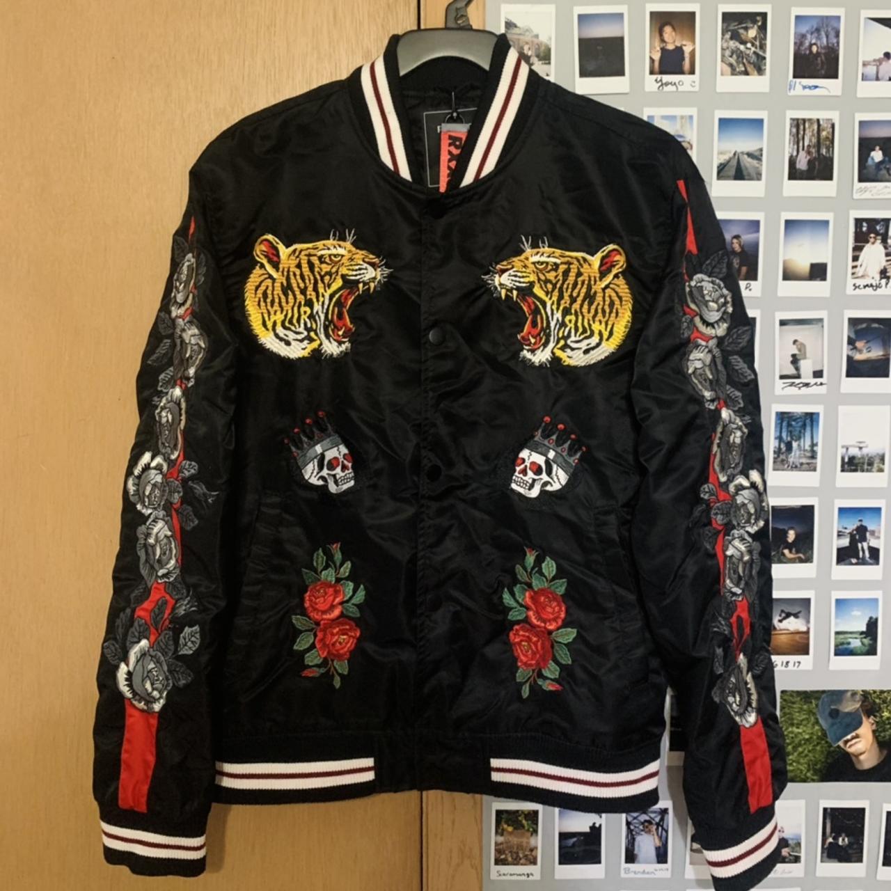 Reason clothing jacket: Tiger, Rose & Snakes Size L - Depop