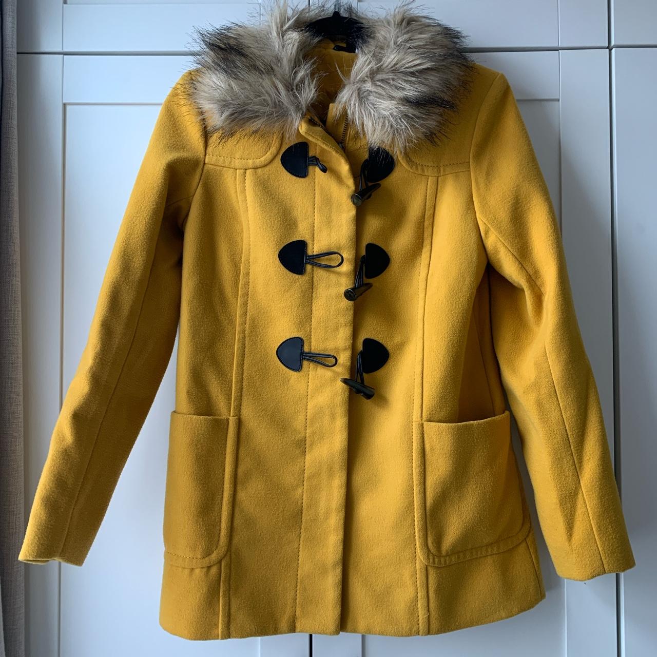 Yellow coat h&m hotsell