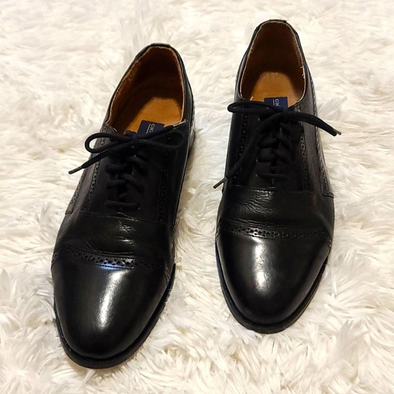 Giorgiono Brutini Black Wingtip Shoes. Classic shoes... - Depop