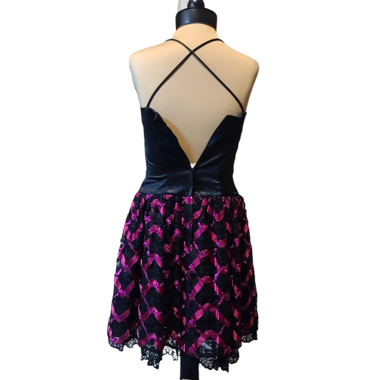 Gunne Sax Women's Black and Pink Dress (2)