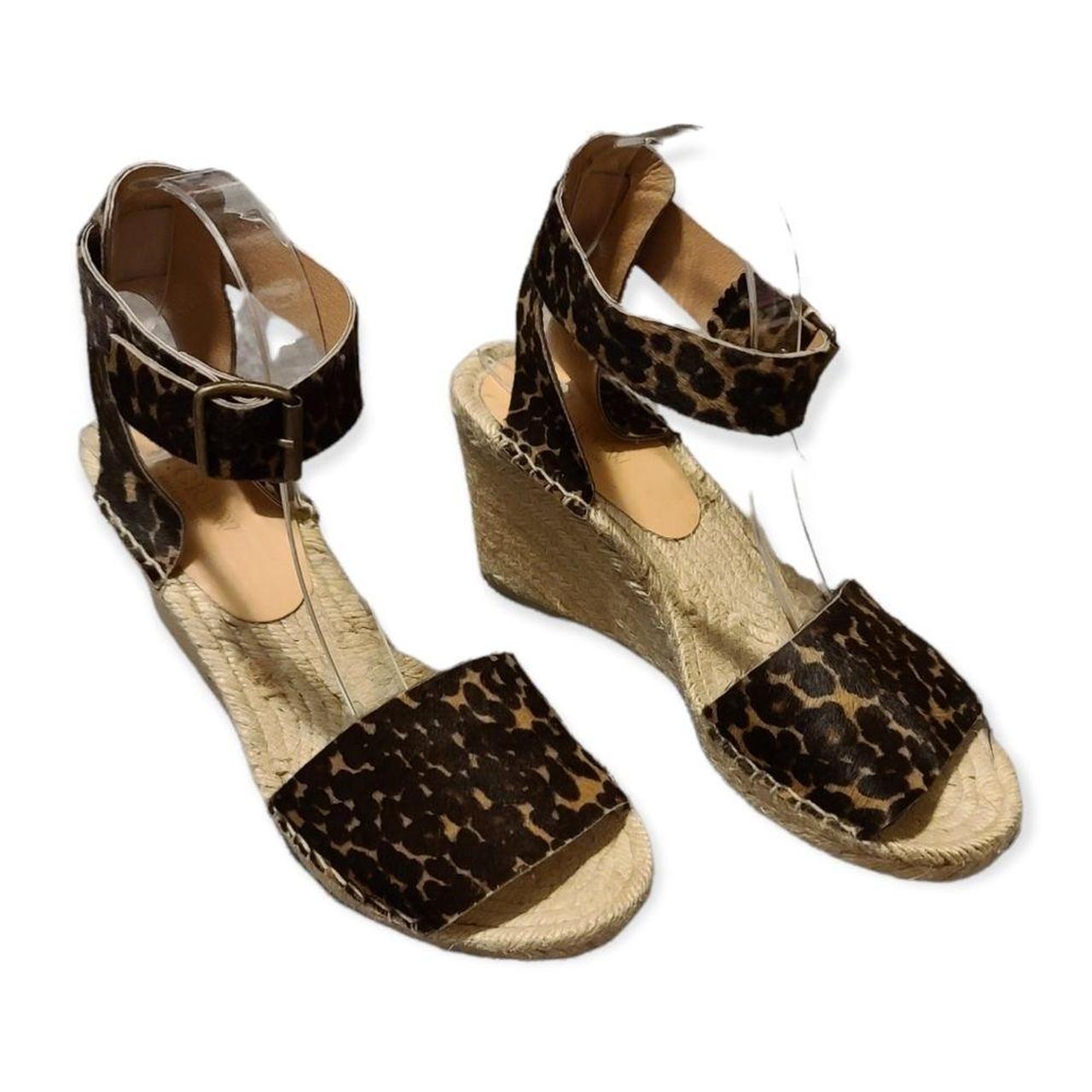 J crew leopard on sale wedges