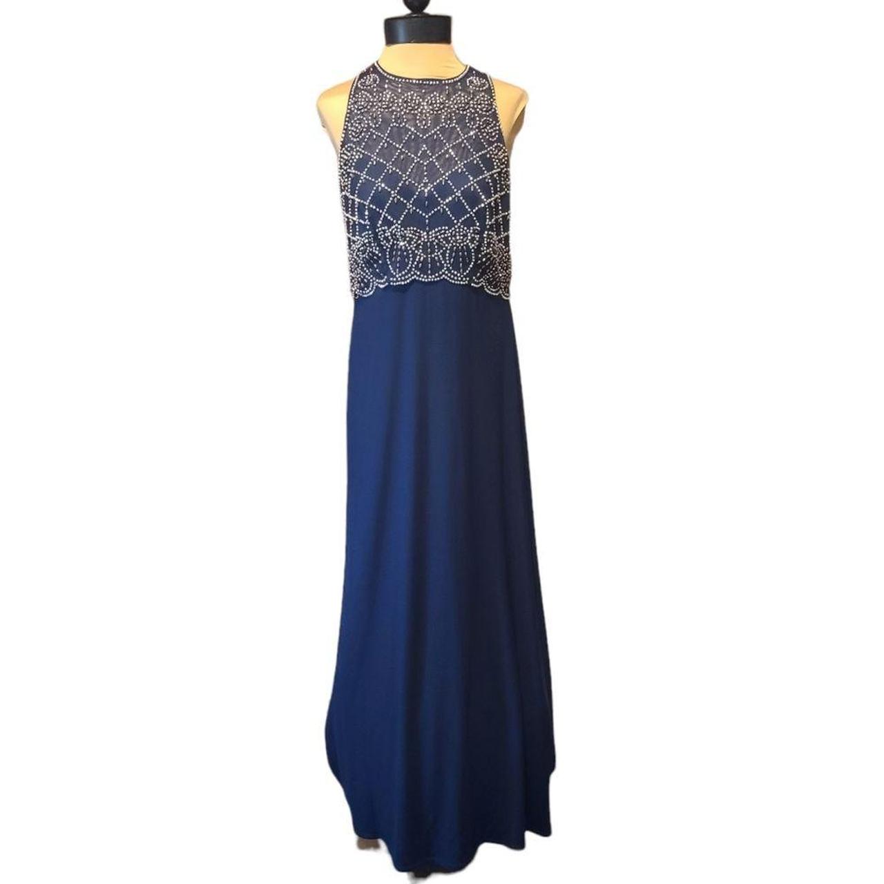 Cachet navy 2025 blue dress