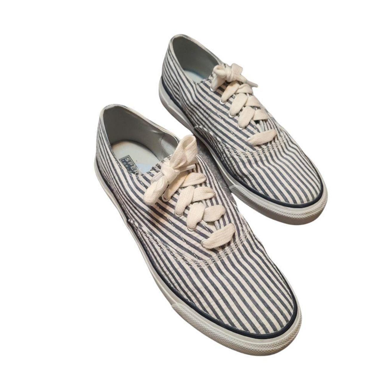 Sperry Women's Blue and White Trainers