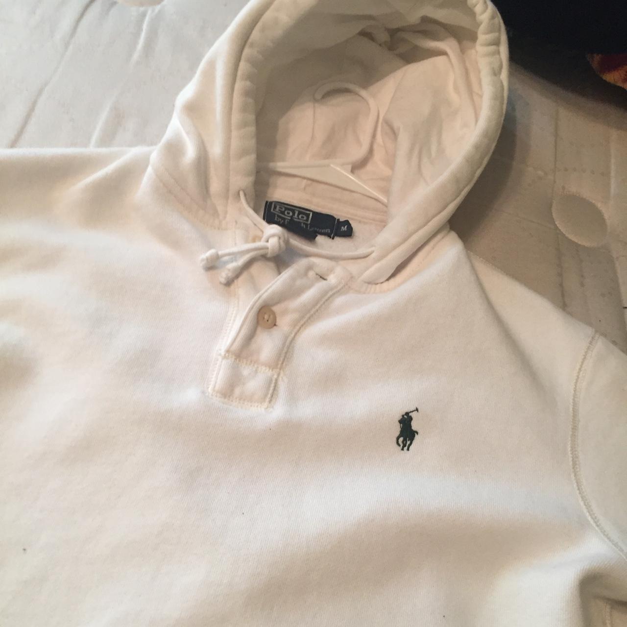 White polo pullover clearance hoodie