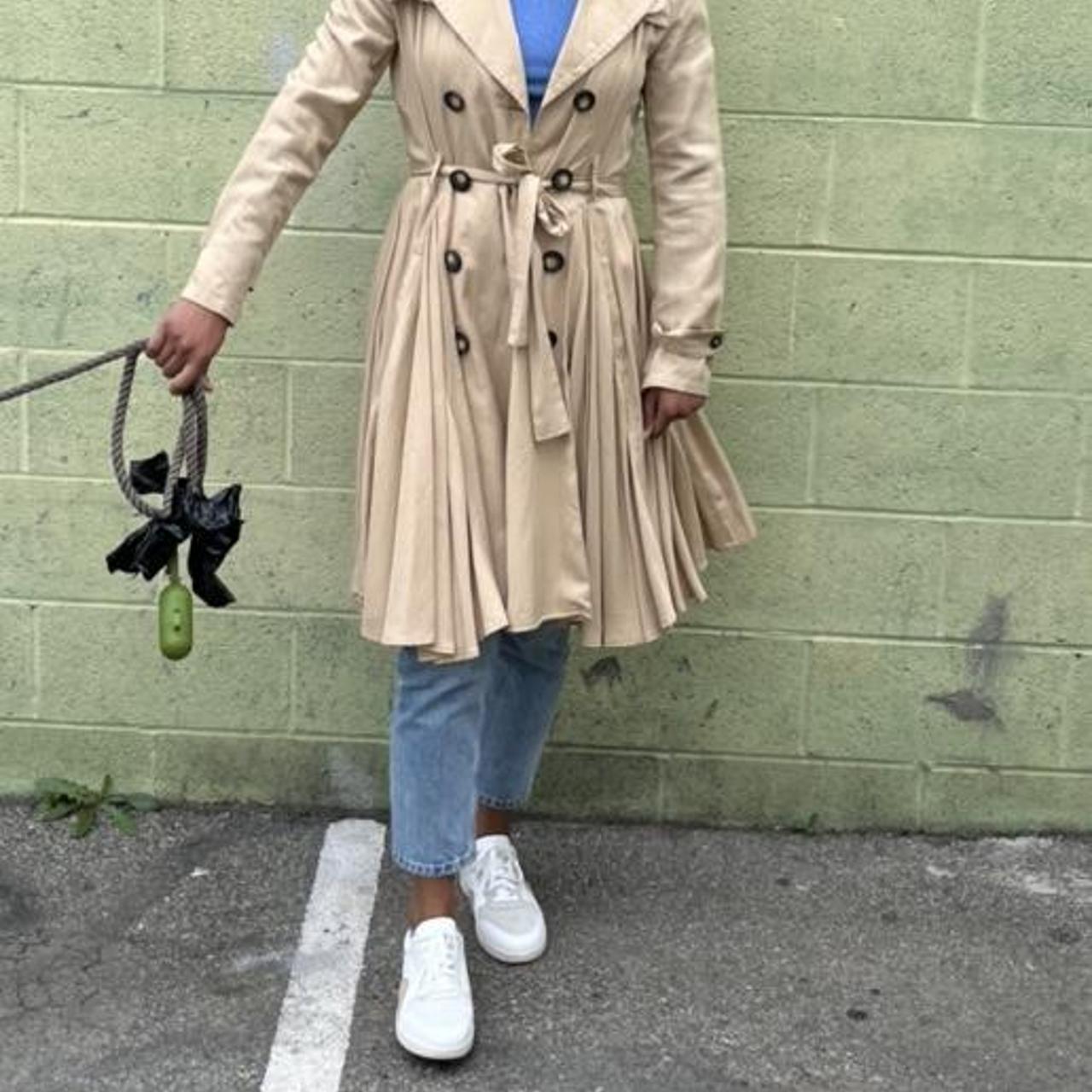 Pleated Trench Coat S/M 100 Sustainable Tencel.... Depop
