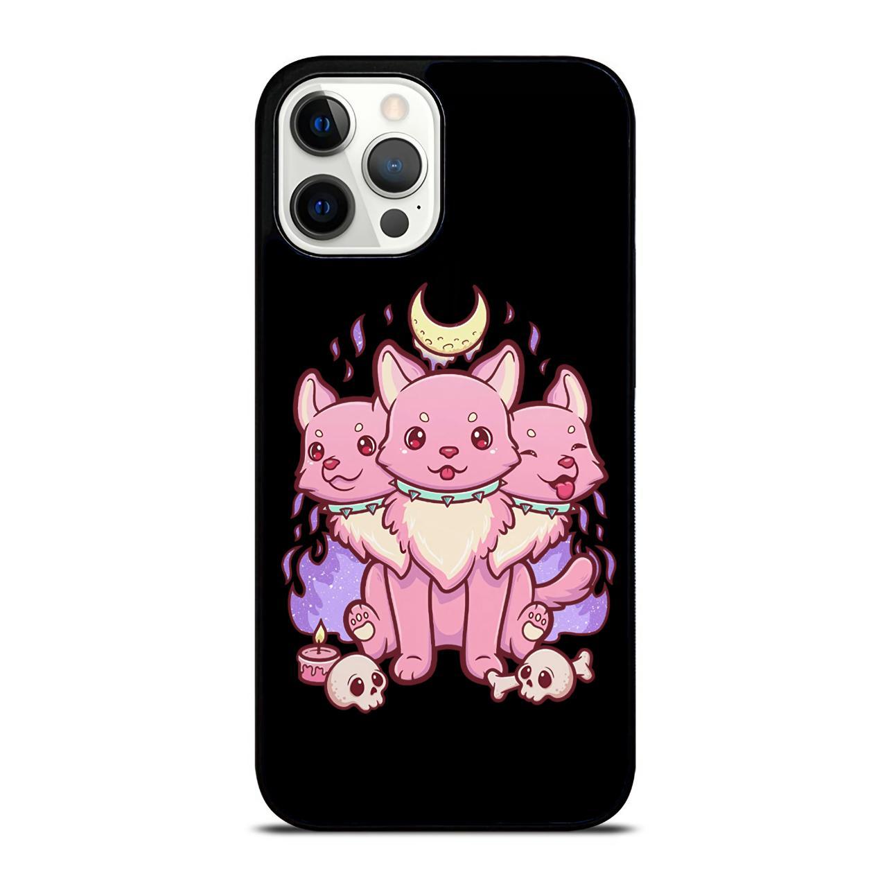 Kawaii Pastel Goth Cute Creepy 3 Headed Dog iPhone... - Depop