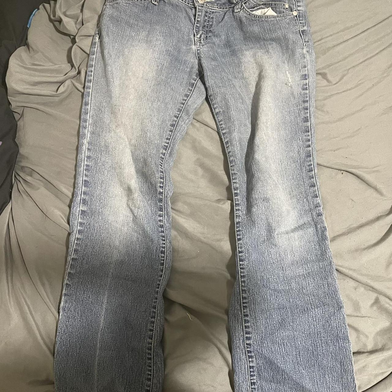 Low Mid Rise Light Wash Jeans Brand Bongo Size Depop